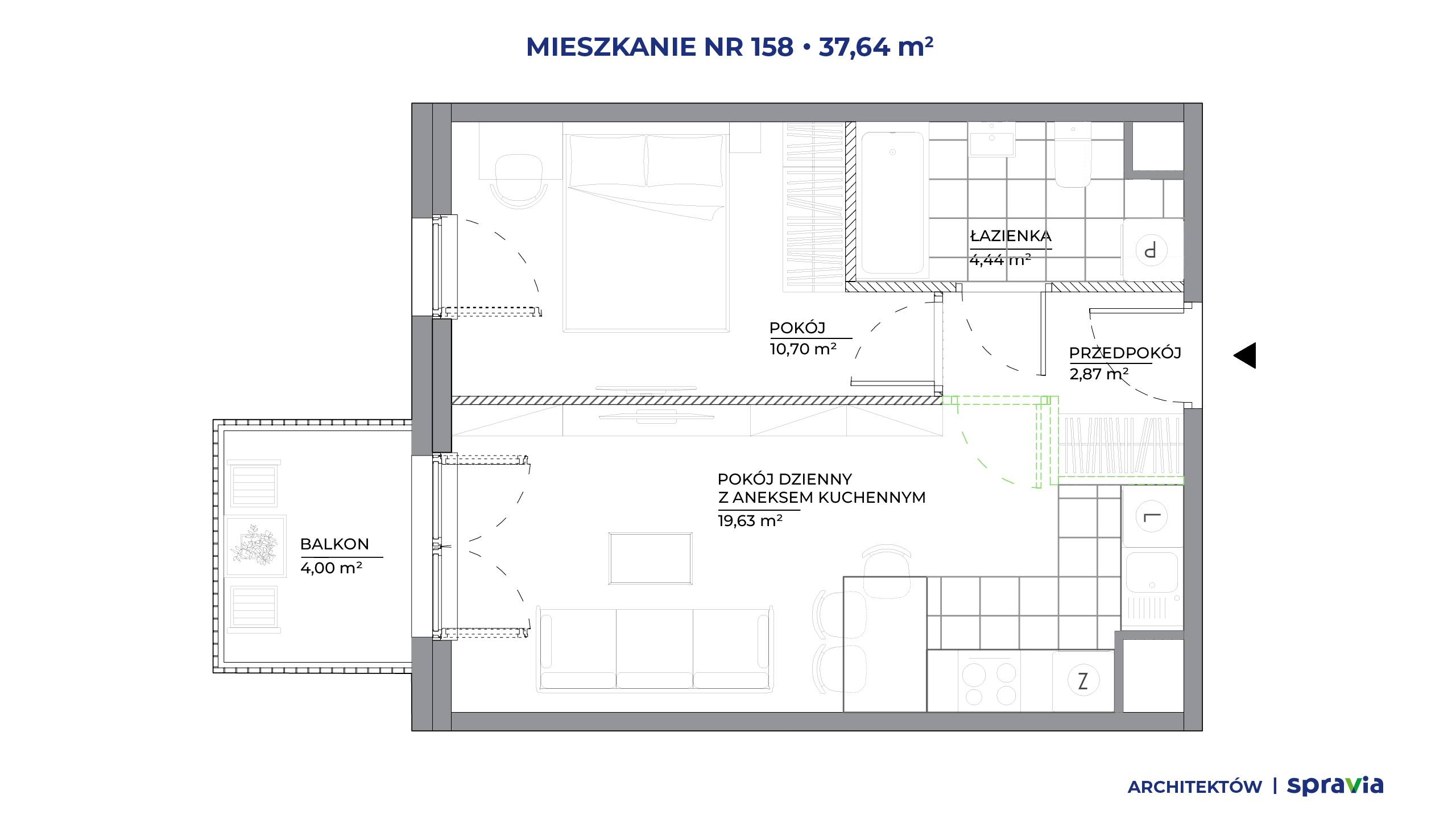 Architektów – inwestycja Spravia - lokal 158, budynek A