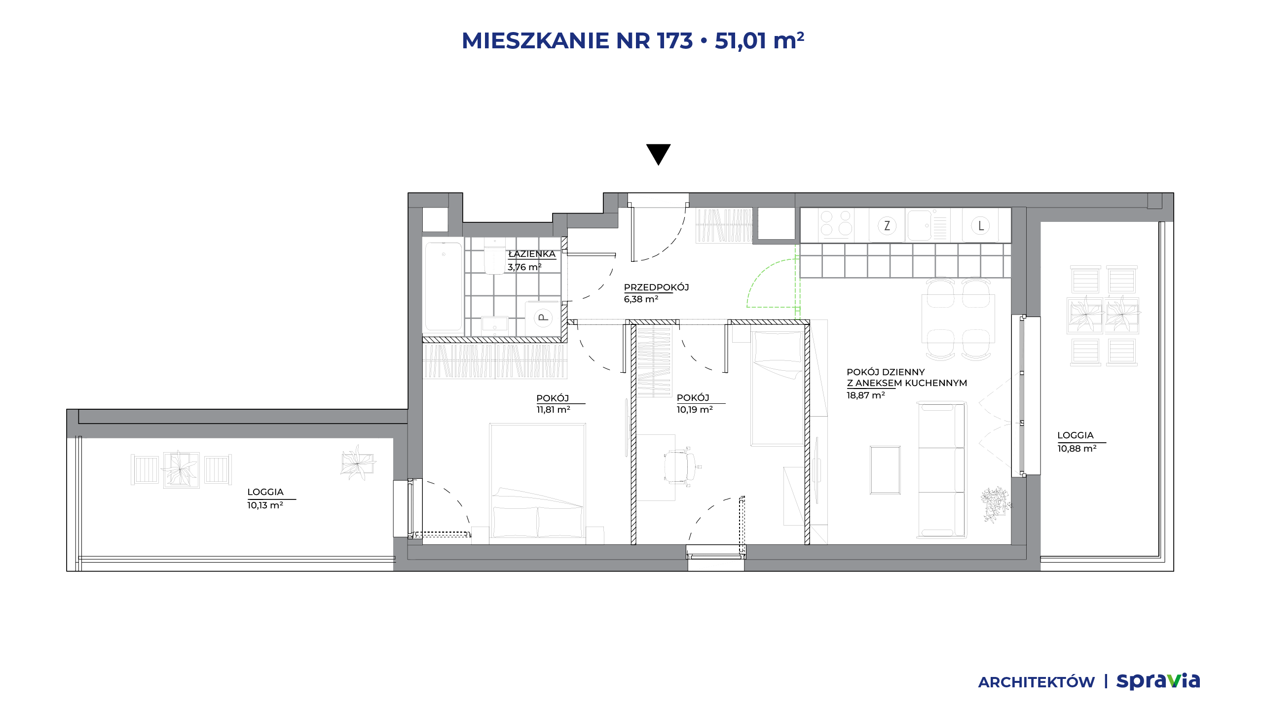 Architektów – inwestycja Spravia - lokal 173, budynek B2