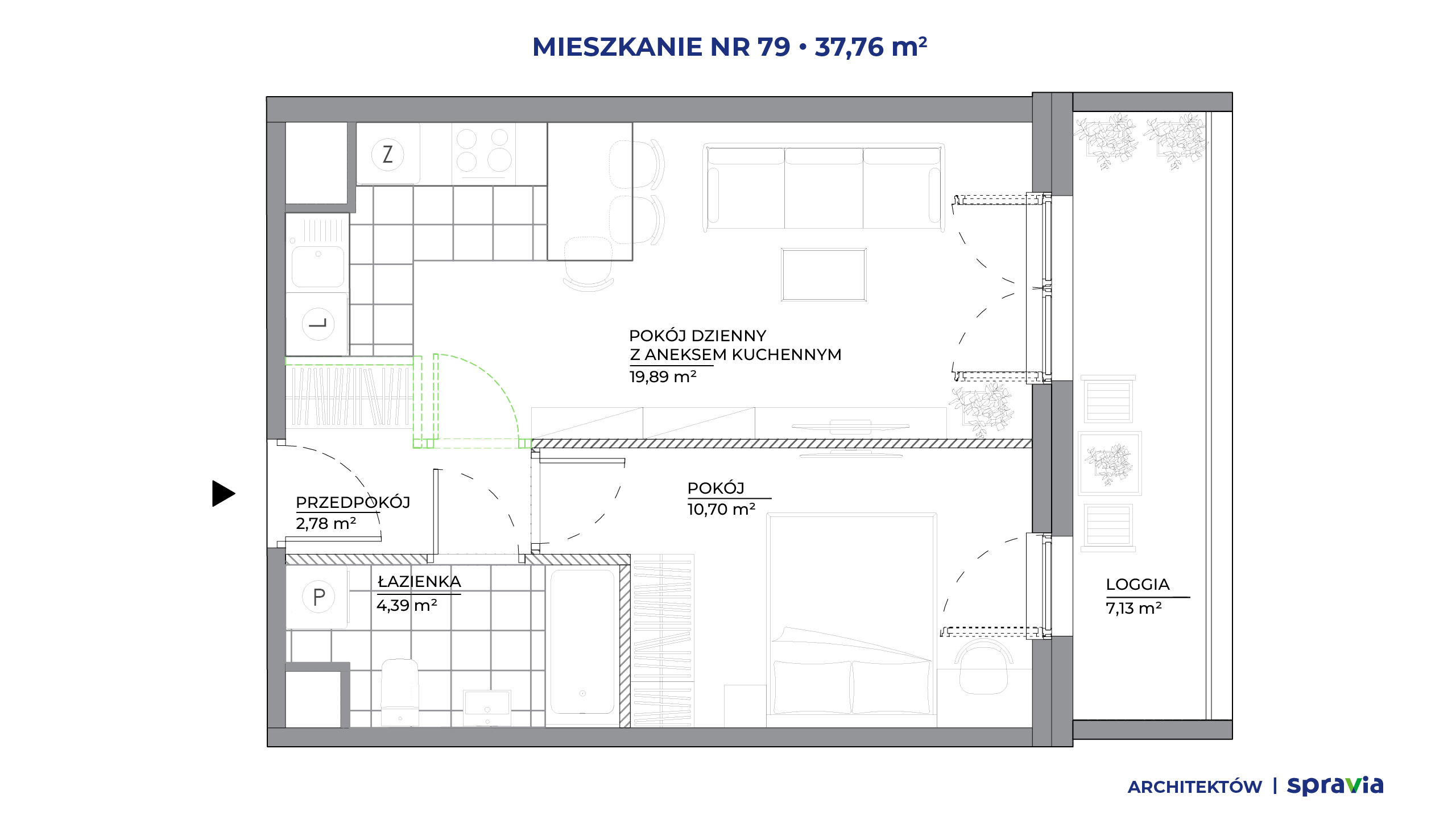 Architektów – inwestycja Spravia - lokal 79, budynek B1