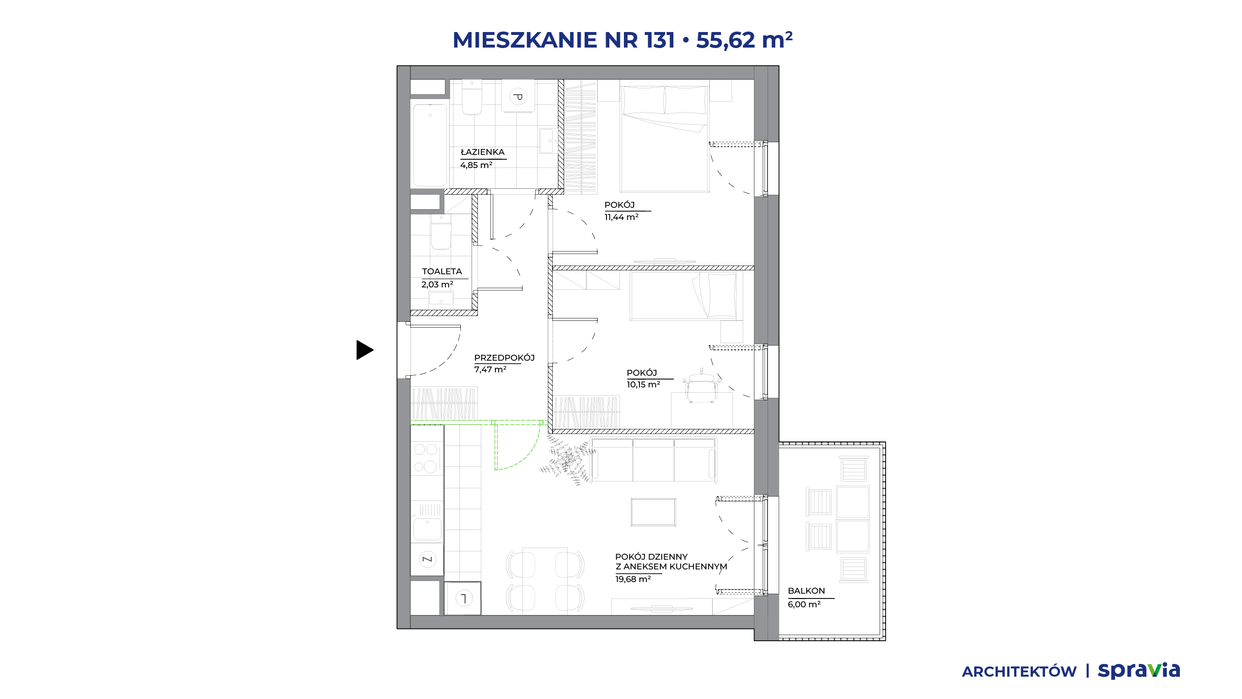 Architektów – inwestycja Spravia - lokal 131, budynek A