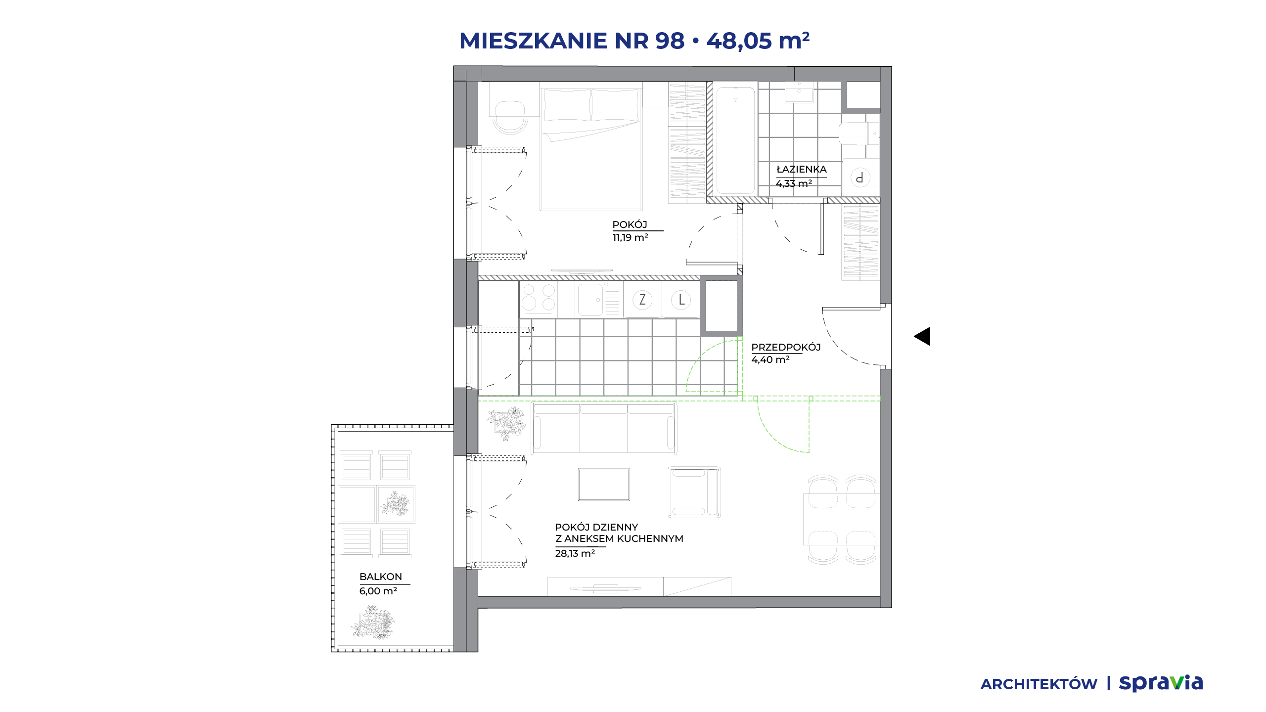 Architektów – inwestycja Spravia - lokal 98, budynek B1