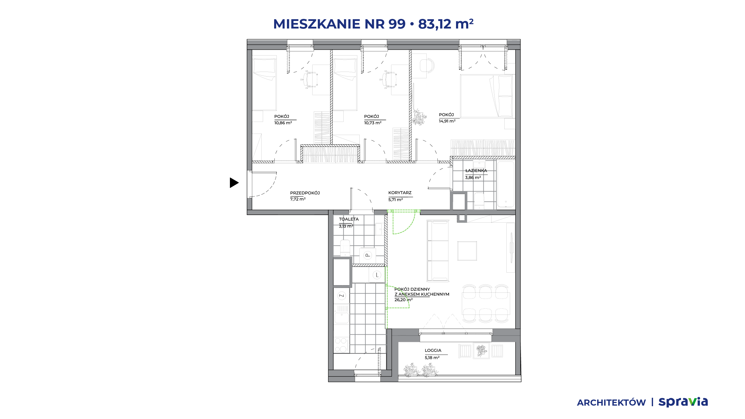 Architektów – inwestycja Spravia - lokal 99, budynek B1