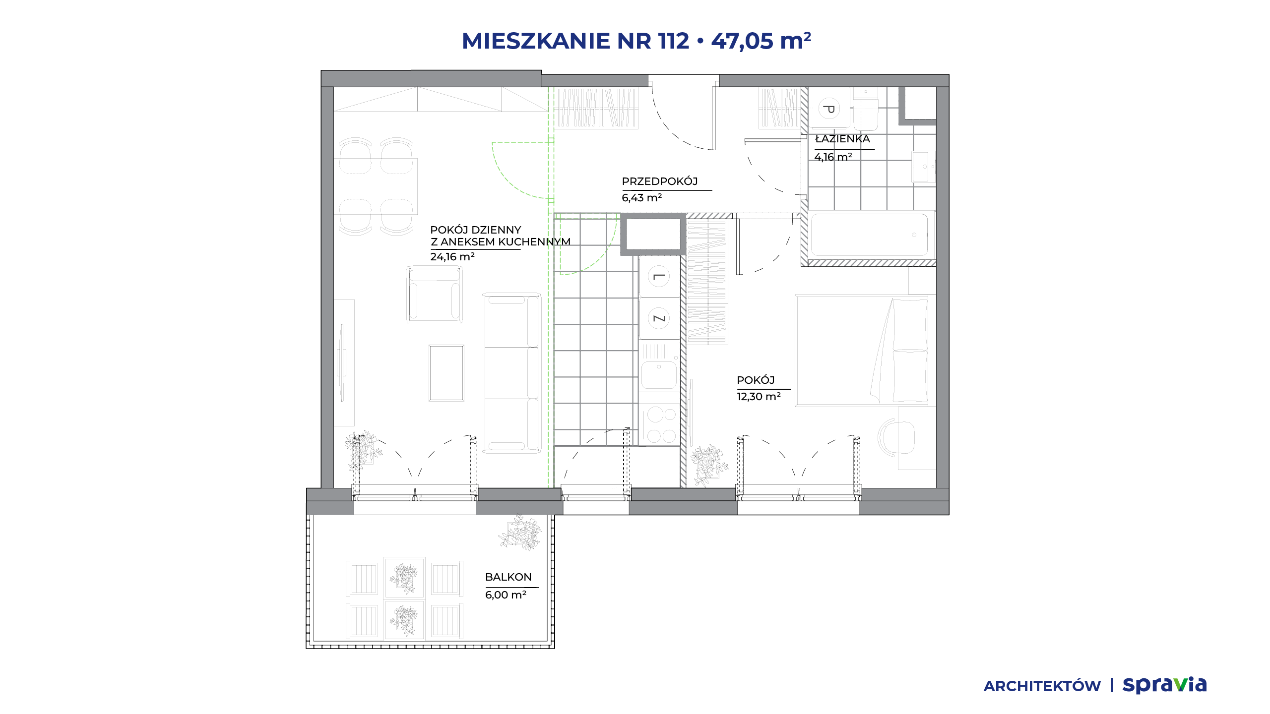 Architektów – inwestycja Spravia - lokal 112, budynek B1