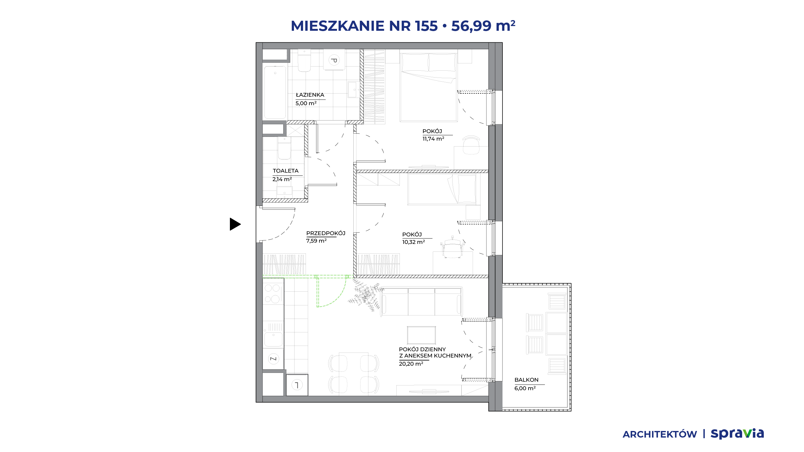 Architektów – inwestycja Spravia - lokal 155, budynek A