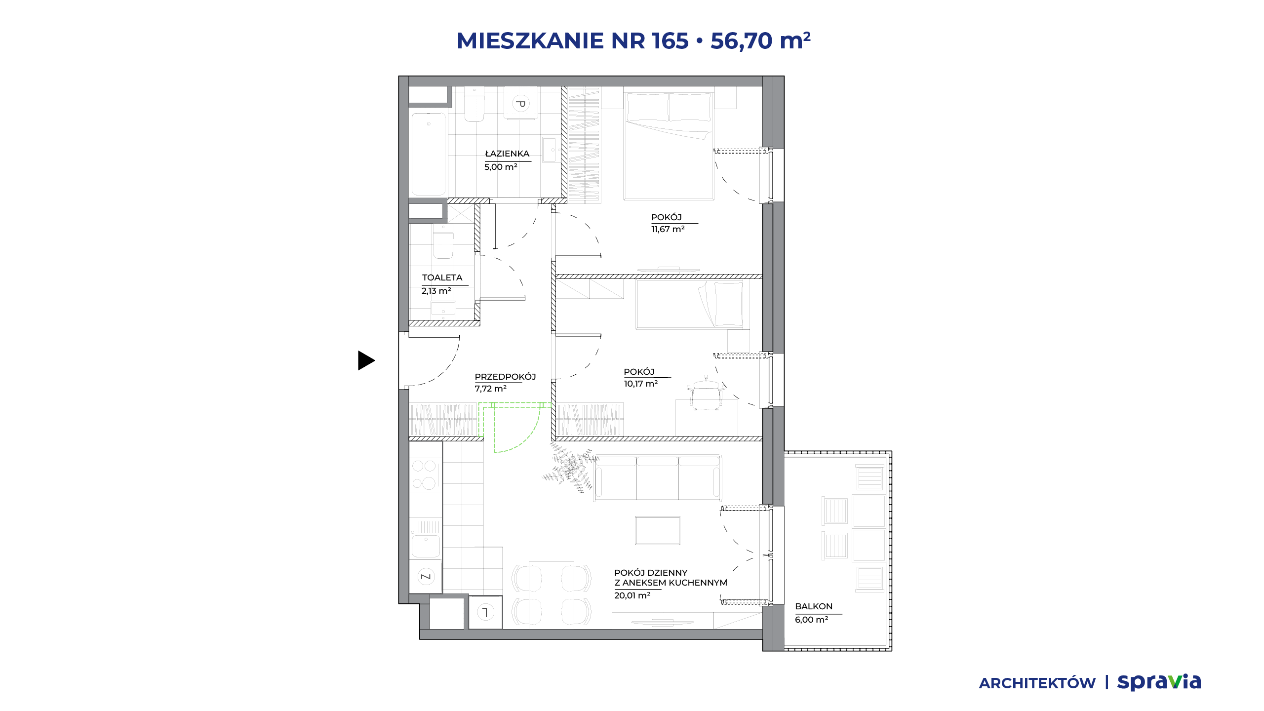 Architektów – inwestycja Spravia - lokal 165, budynek A