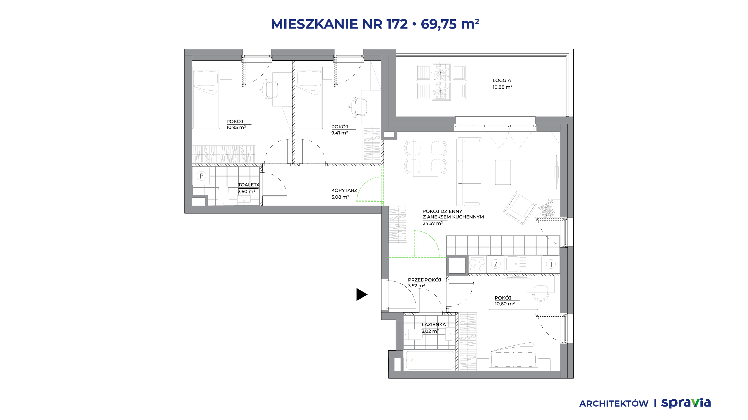 Architektów – inwestycja Spravia - lokal 172, budynek B2