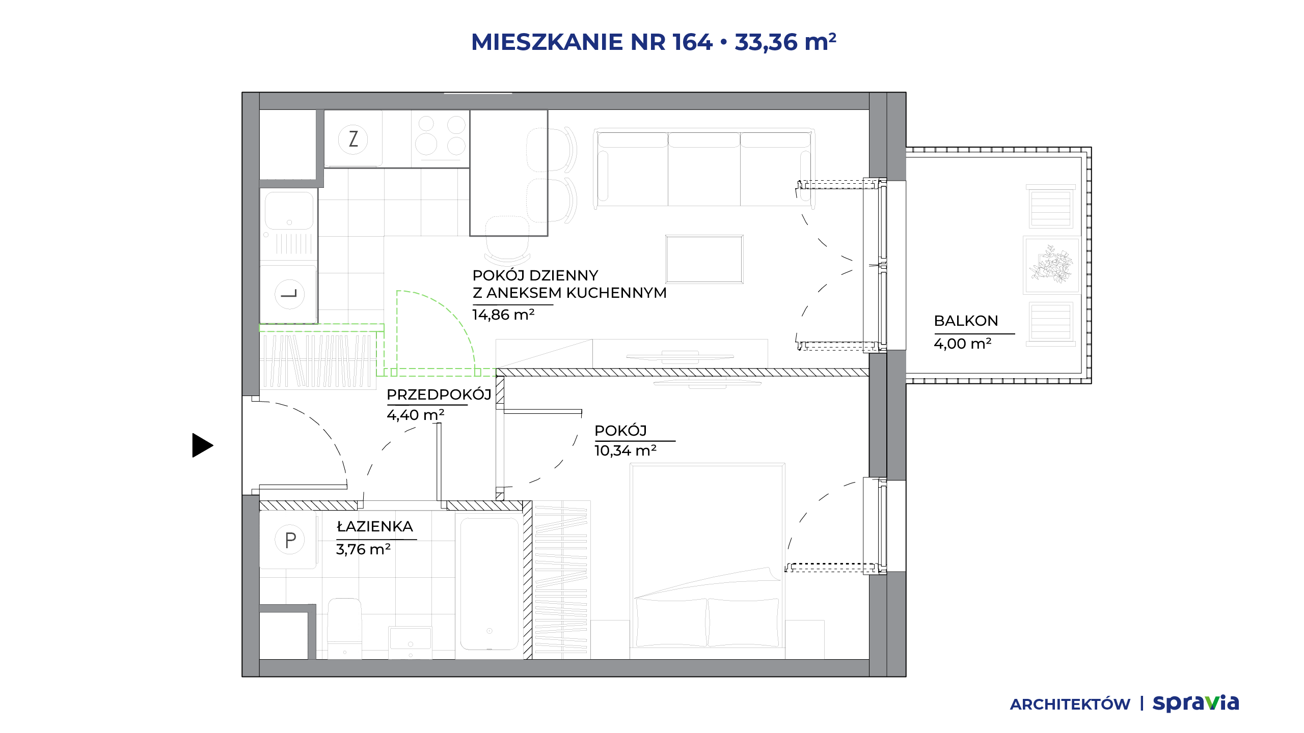 Architektów – inwestycja Spravia - lokal 164, budynek A