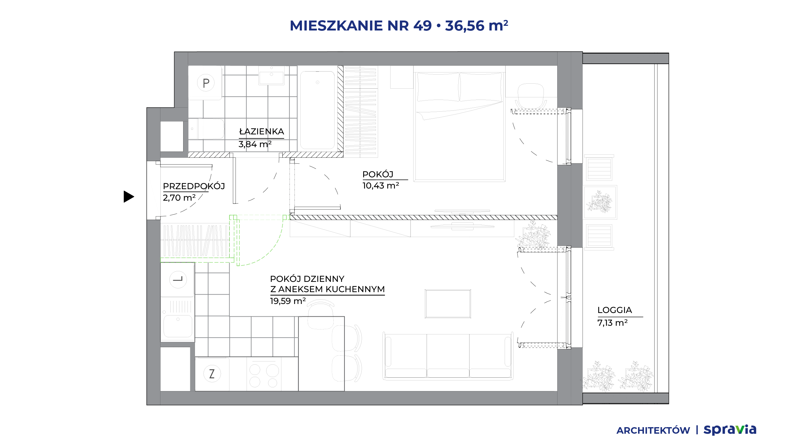 Architektów – inwestycja Spravia - lokal 49, budynek B1
