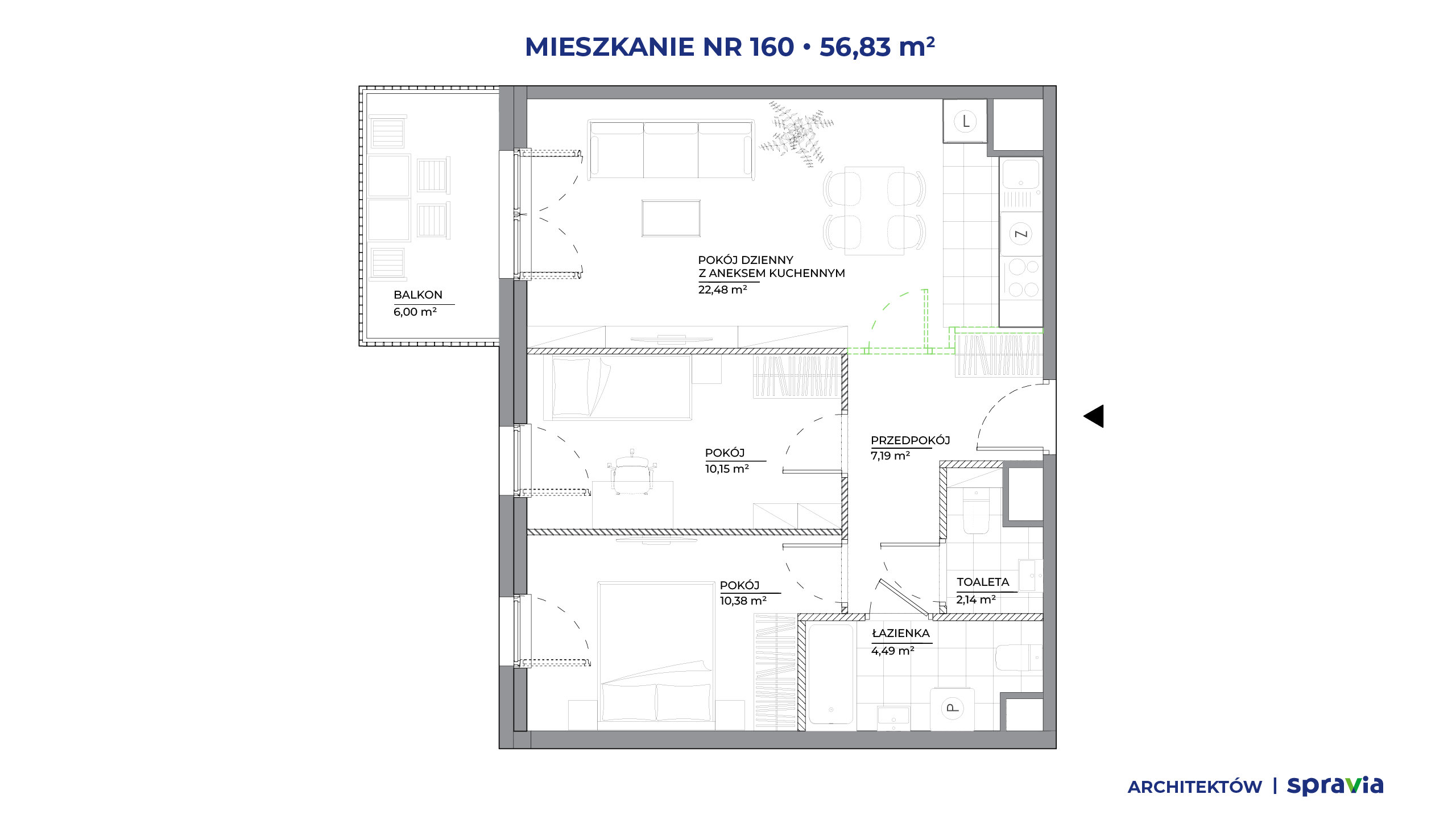 Architektów – inwestycja Spravia - lokal 160, budynek A