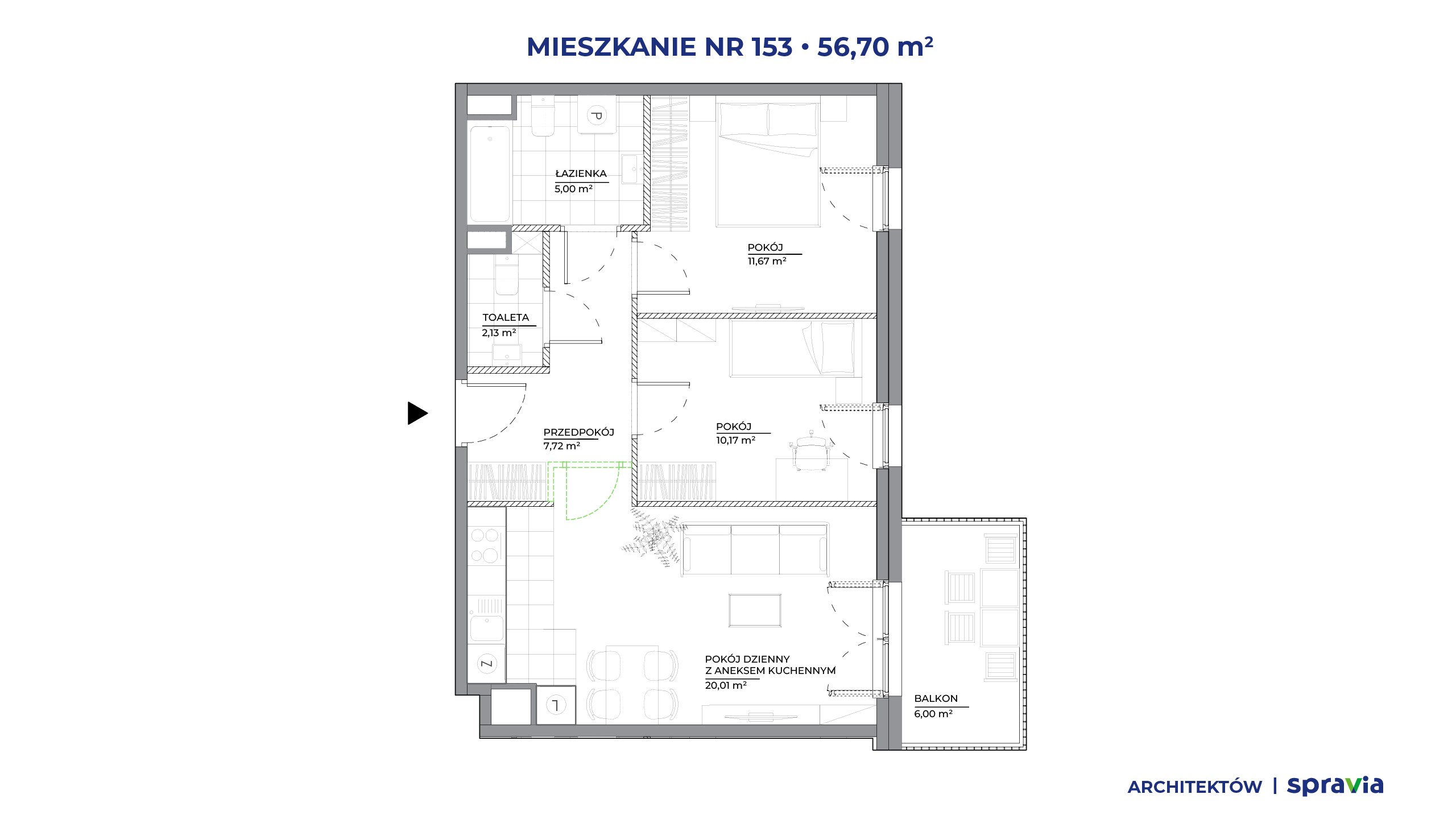 Architektów – inwestycja Spravia - lokal 153, budynek A