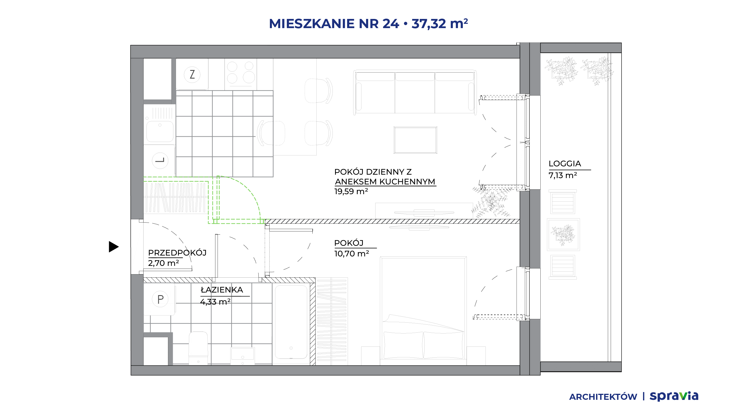 Architektów – inwestycja Spravia - lokal 24, budynek B1