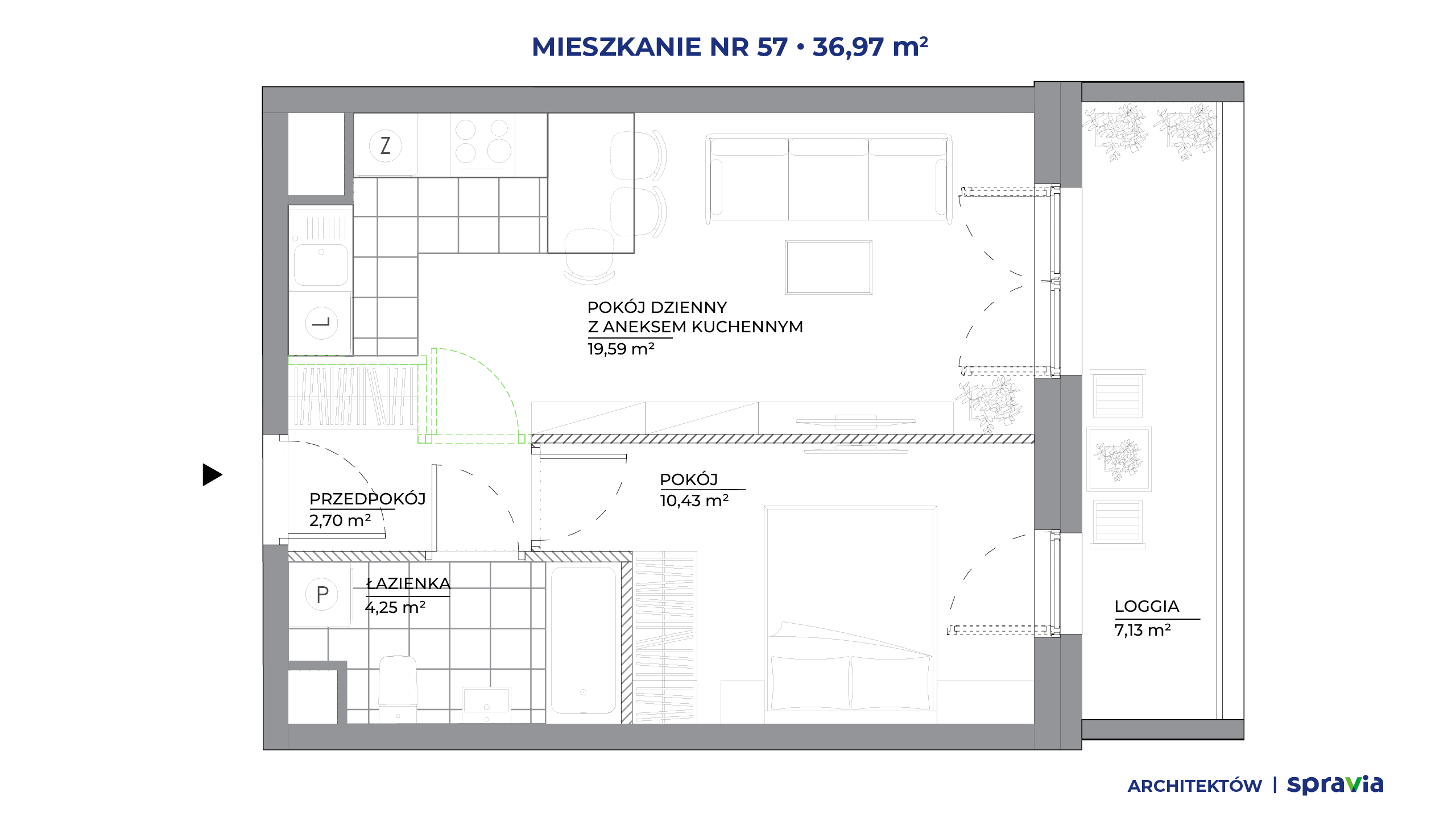 Architektów – inwestycja Spravia - lokal 57, budynek B1