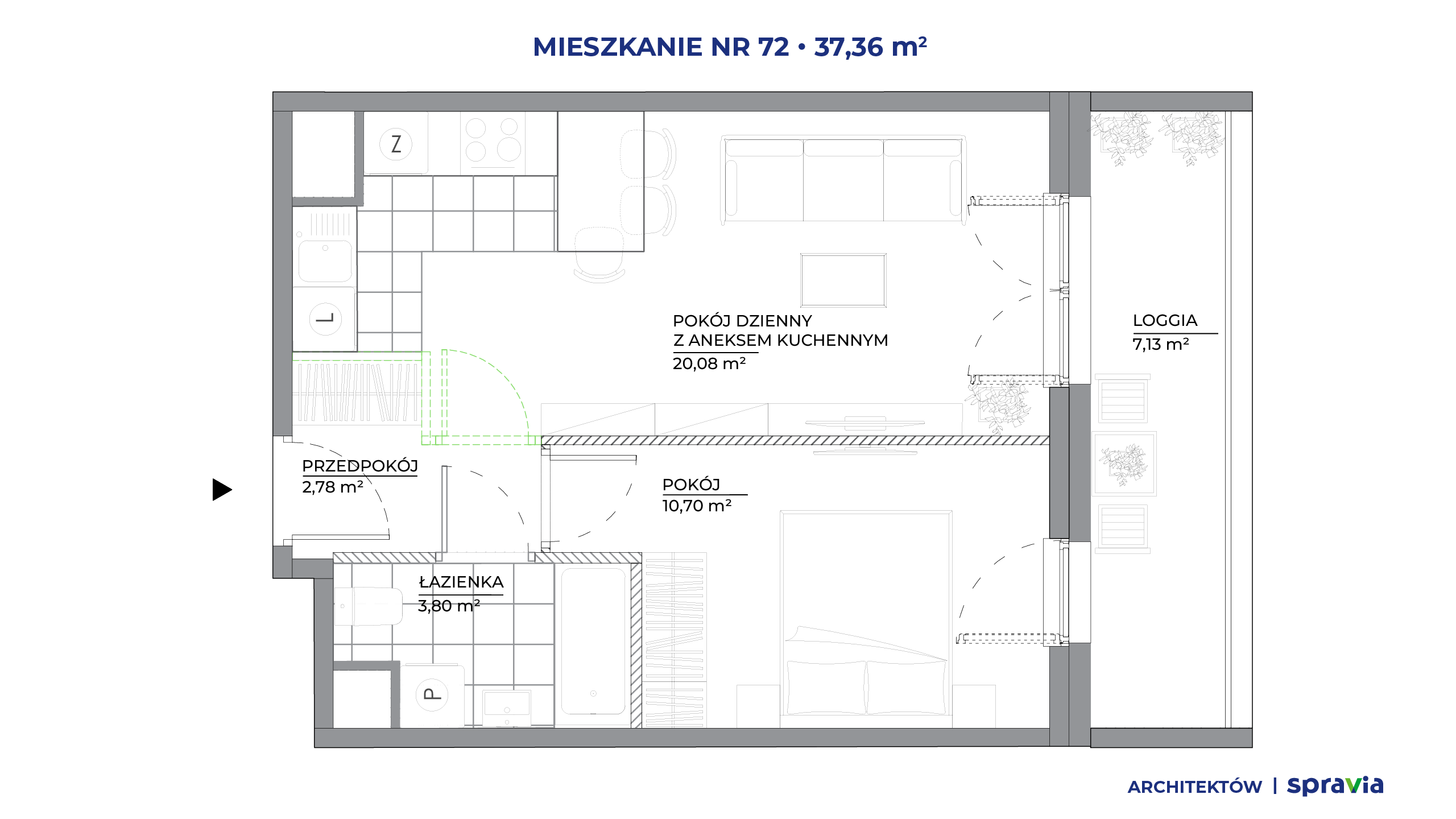 Architektów – inwestycja Spravia - lokal 72, budynek B1