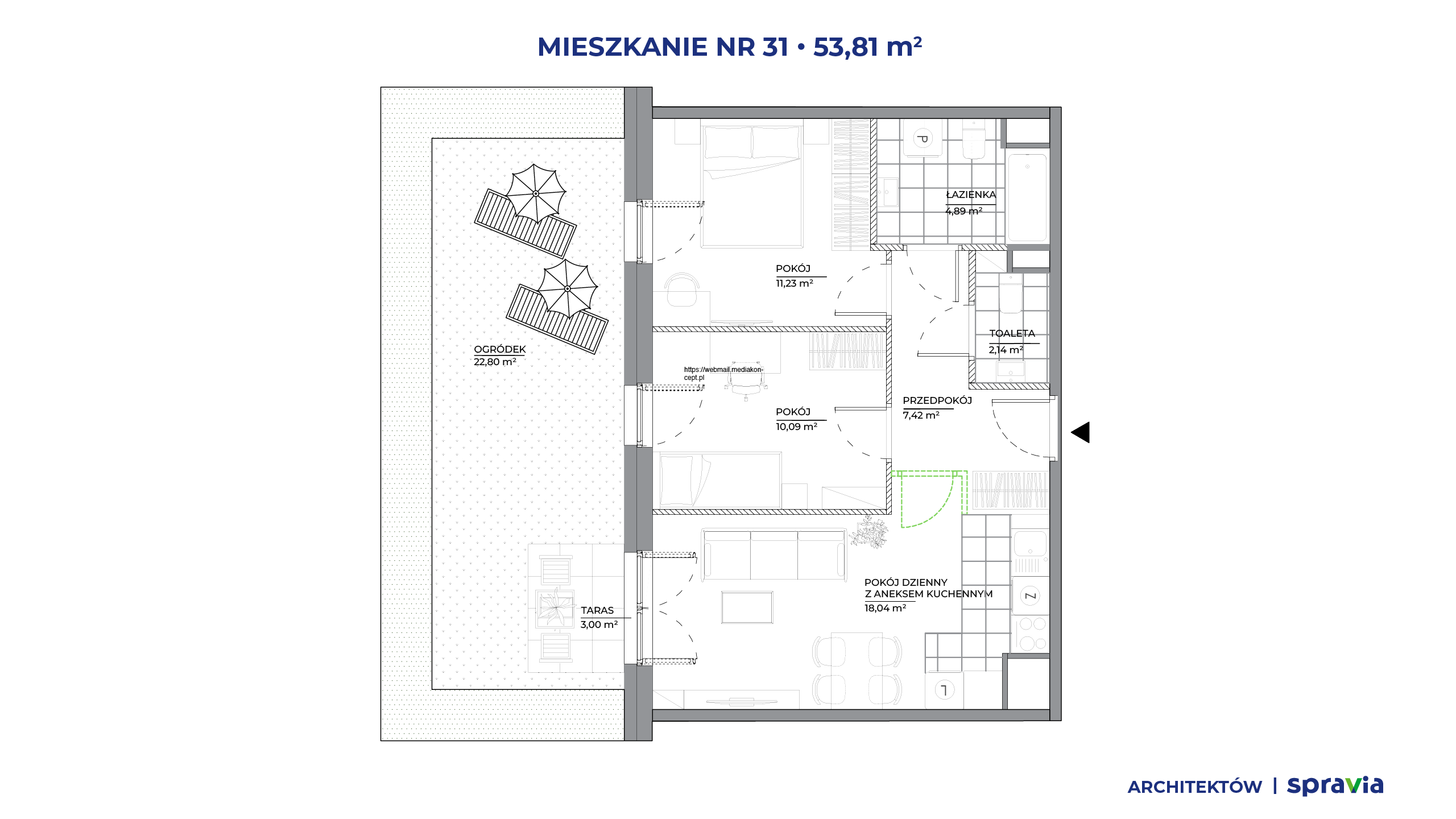 Architektów – inwestycja Spravia - lokal 31, budynek B1