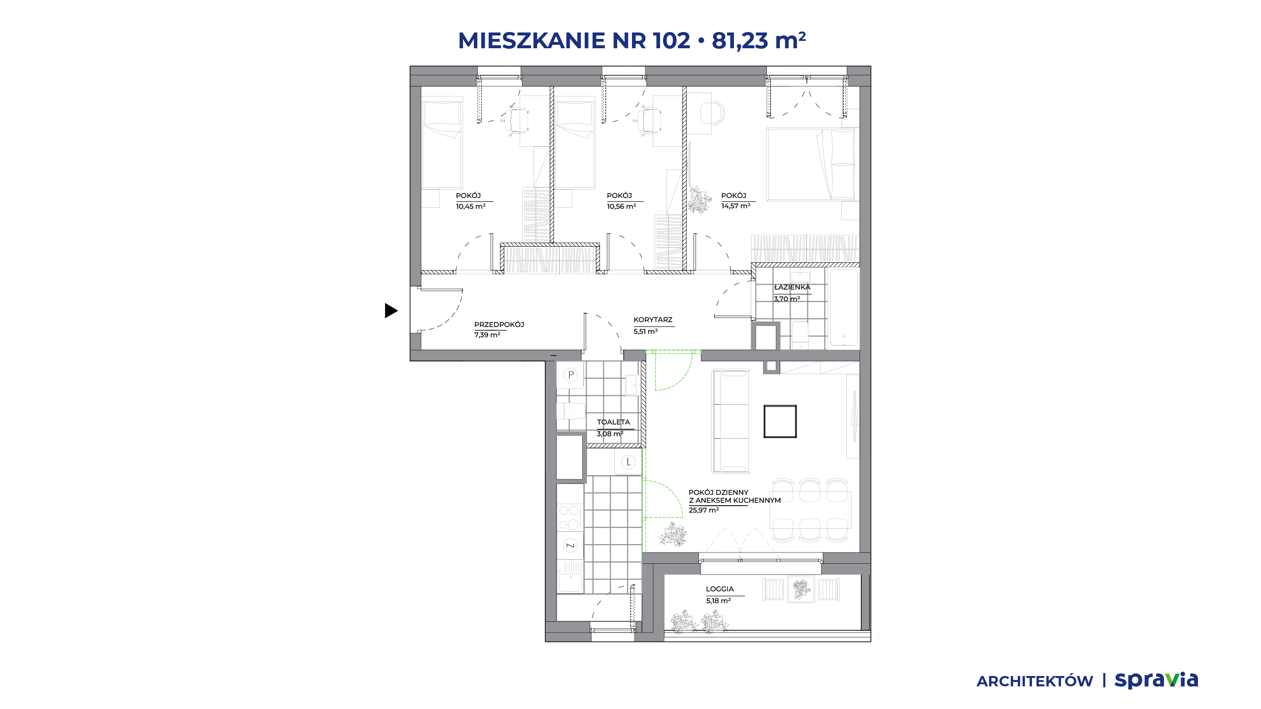 Architektów – inwestycja Spravia - lokal 102, budynek B1