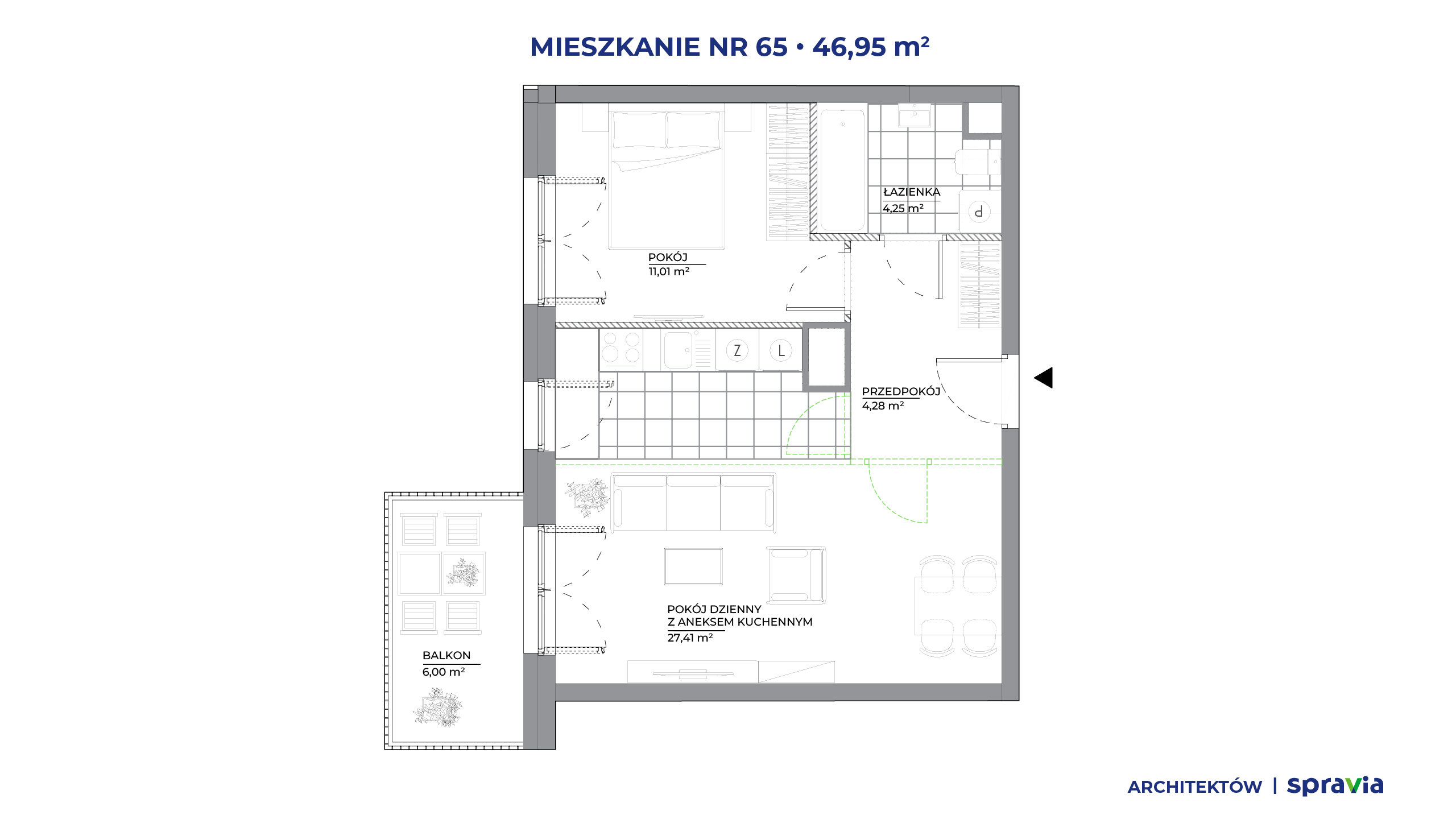 Architektów – inwestycja Spravia - lokal 65, budynek B1