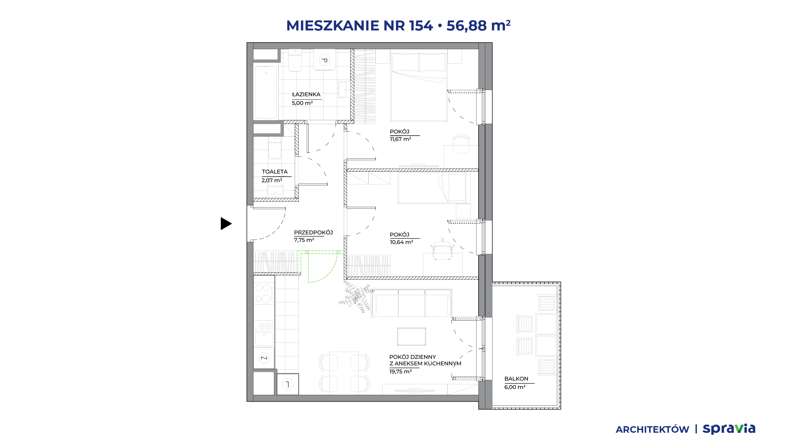 Architektów – inwestycja Spravia - lokal 154, budynek A