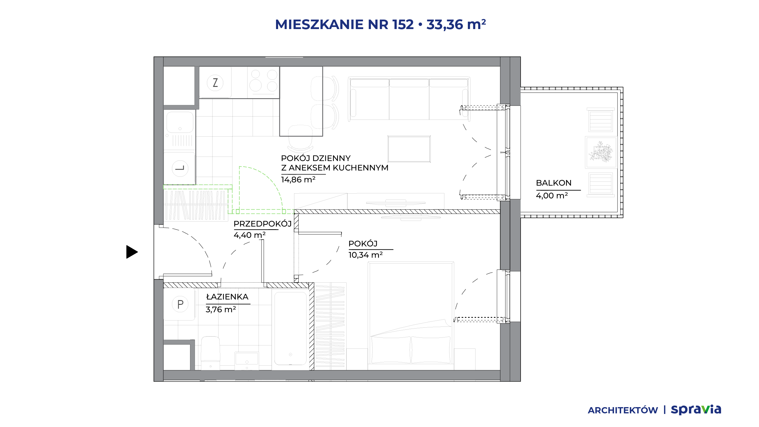Architektów – inwestycja Spravia - lokal 152, budynek A