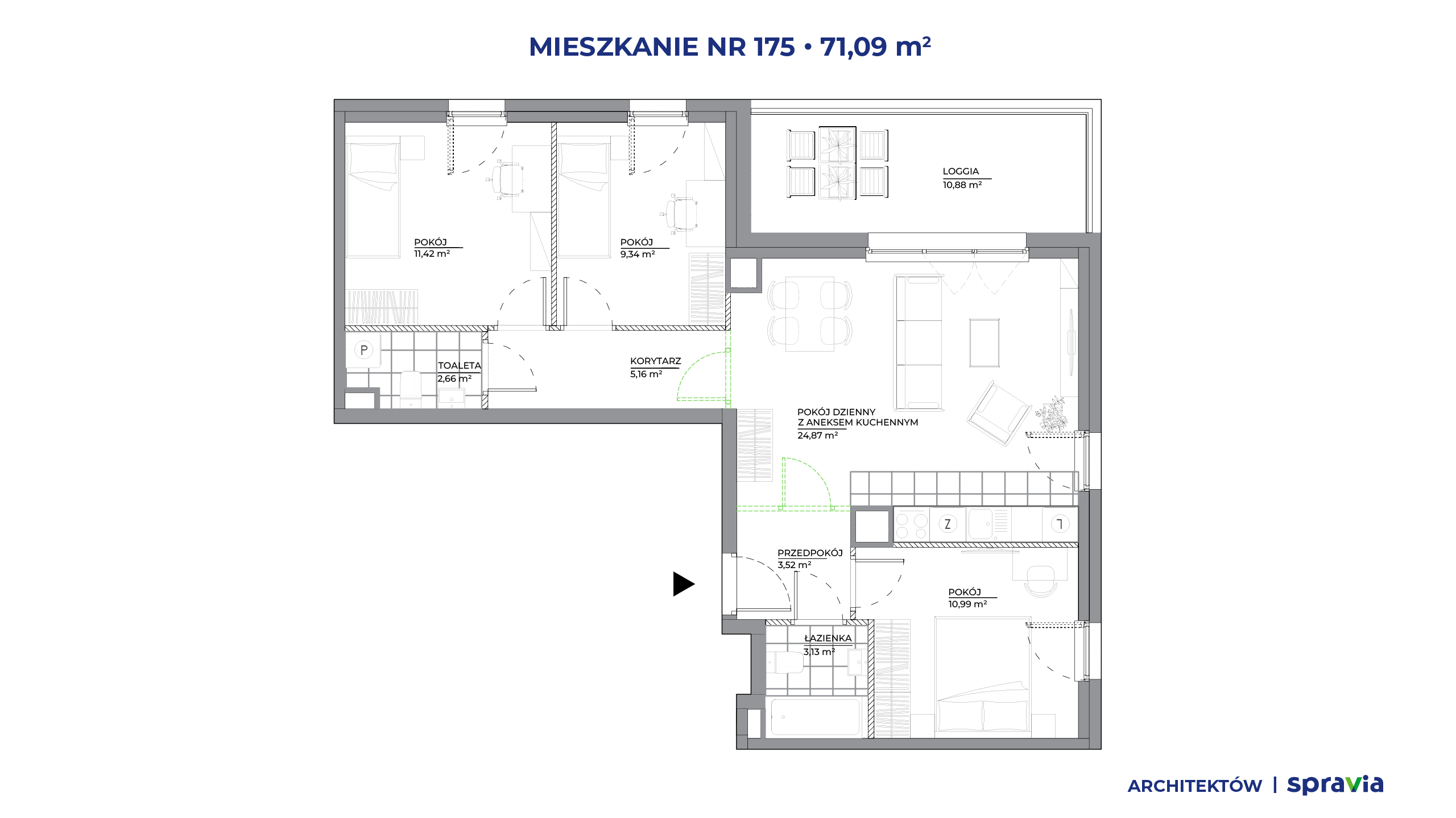 Architektów – inwestycja Spravia - lokal 175, budynek B2