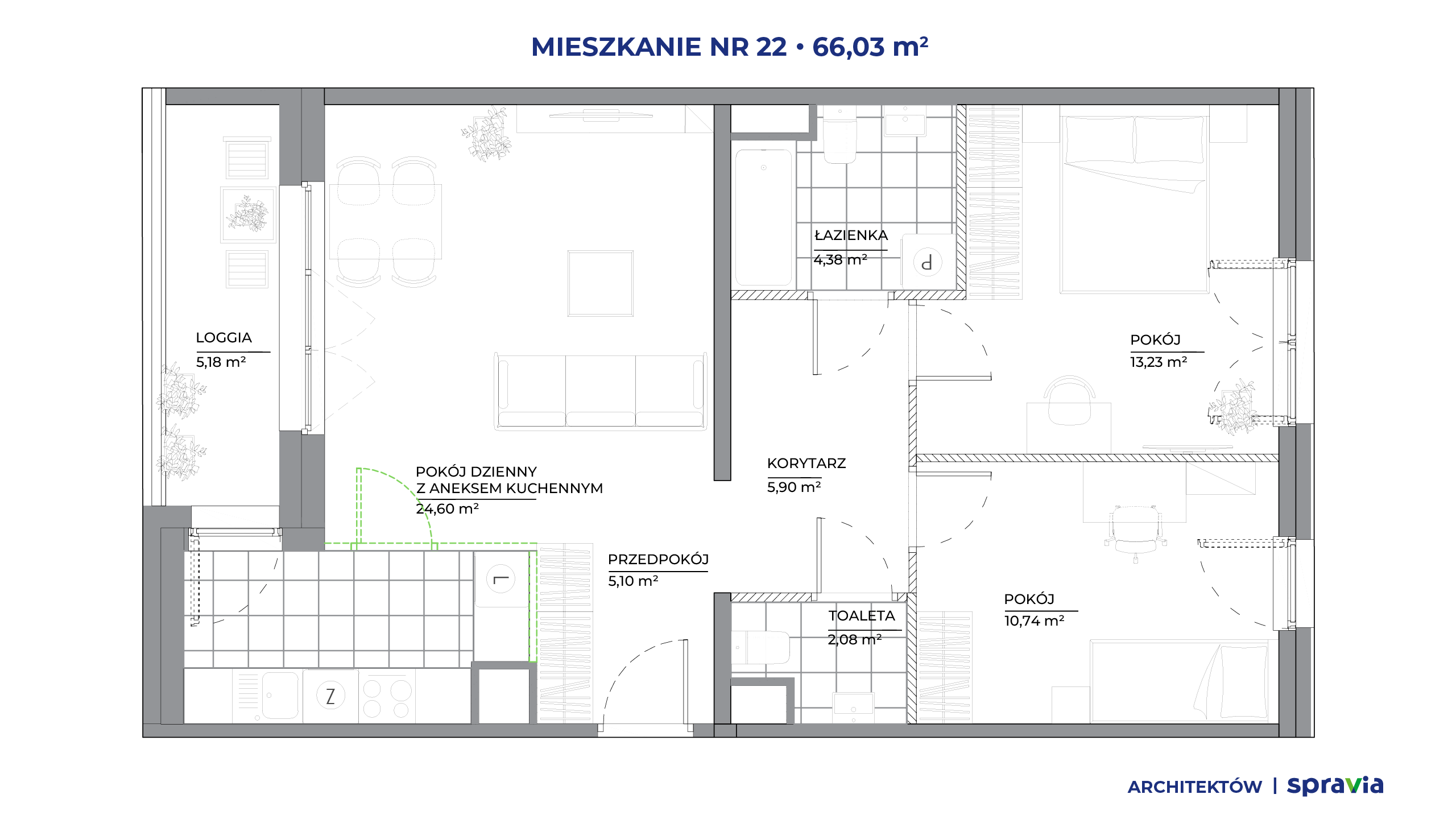 Architektów – inwestycja Spravia - lokal 22, budynek B1