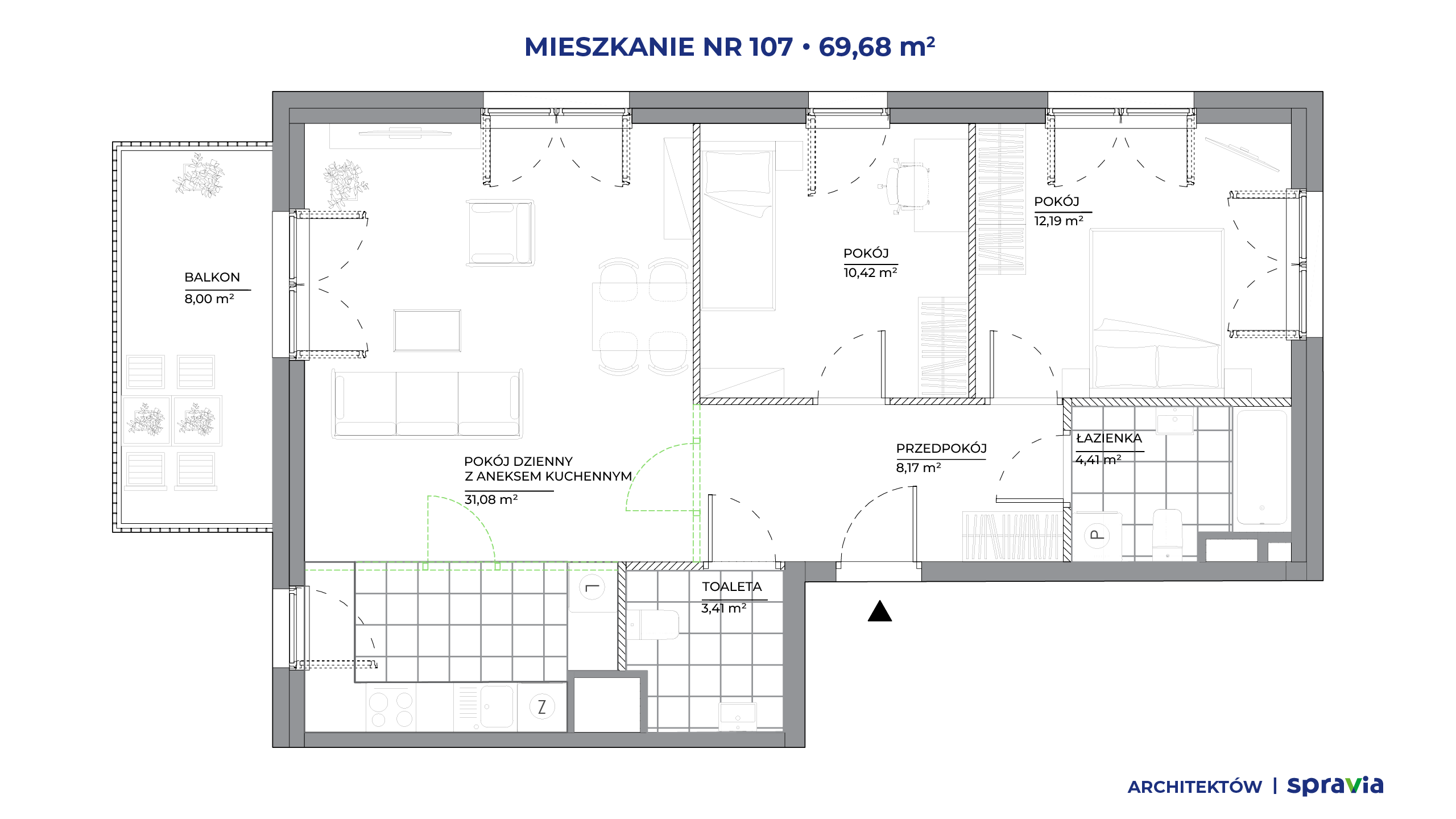 Architektów – inwestycja Spravia - lokal 107, budynek B1
