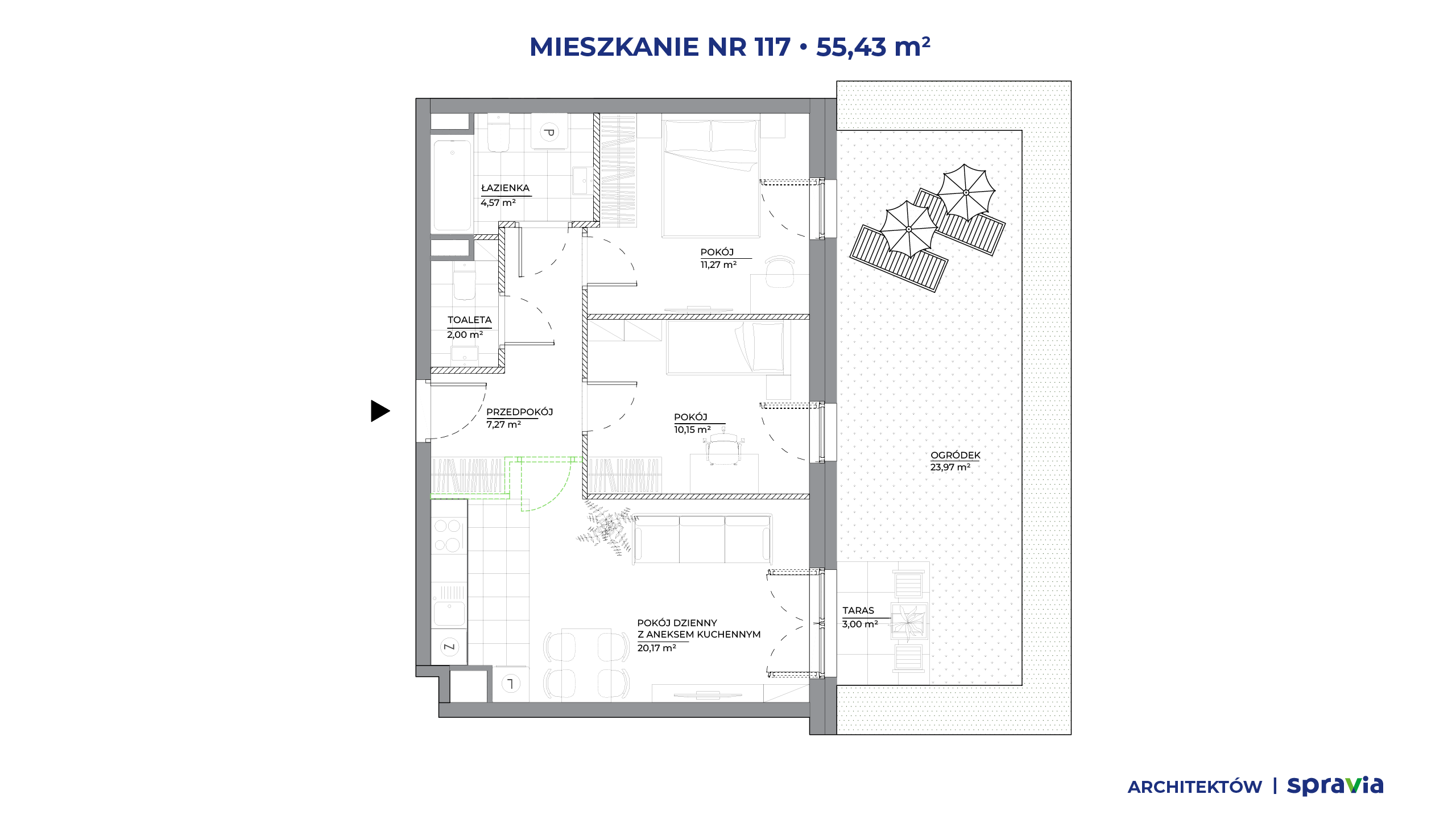 Architektów – inwestycja Spravia - lokal 117, budynek A