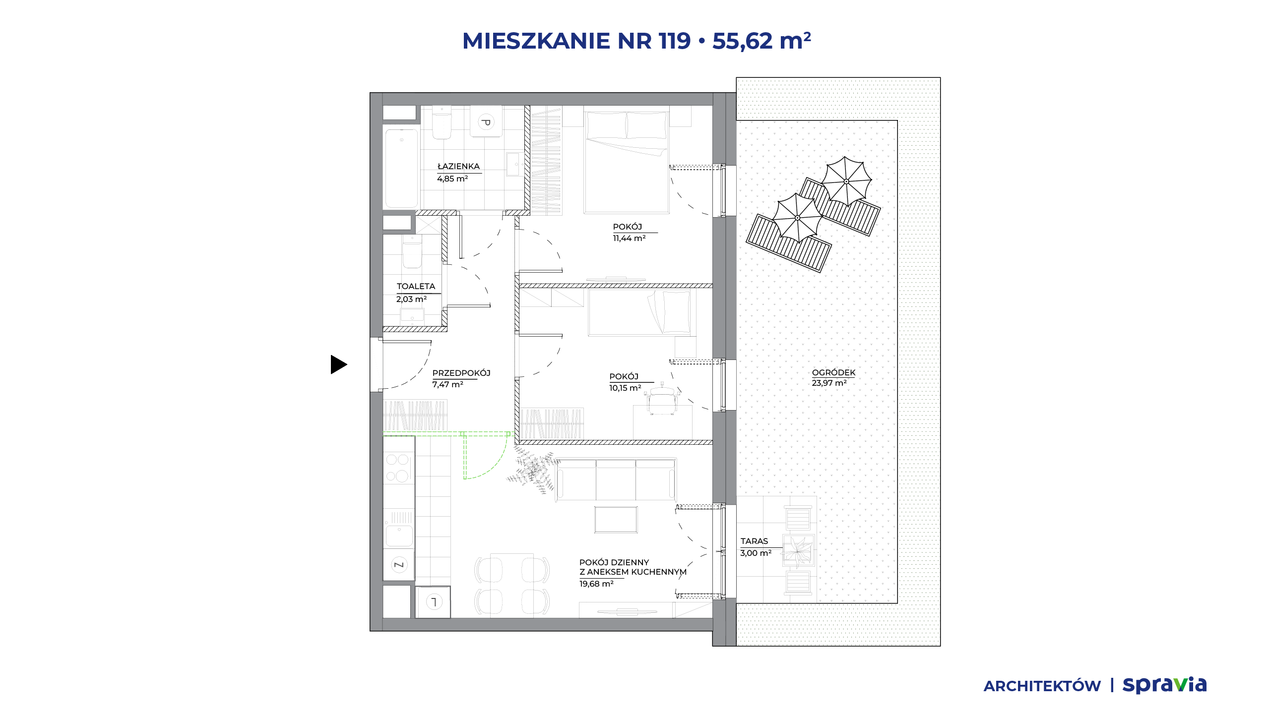 Architektów – inwestycja Spravia - lokal 119, budynek A