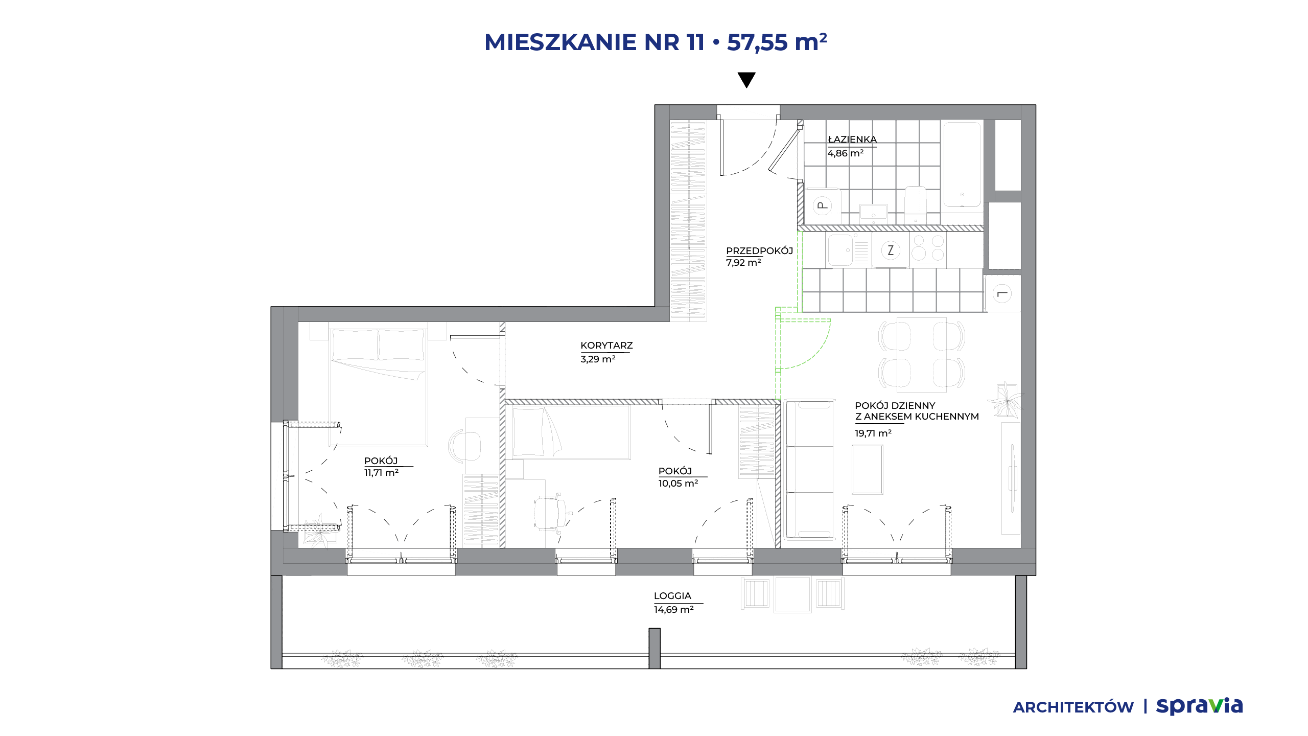 Architektów – inwestycja Spravia - lokal 11, budynek B1