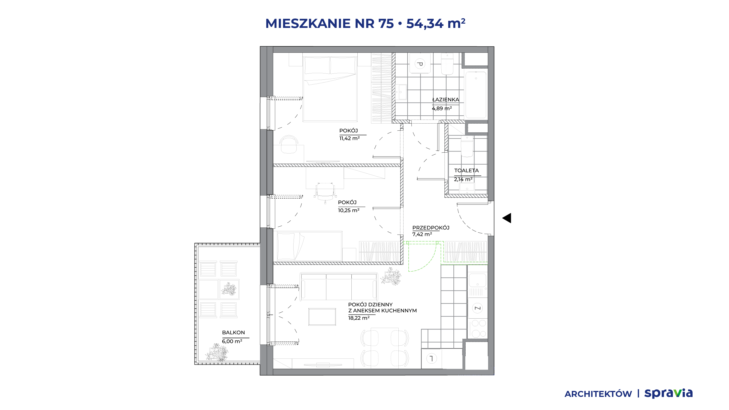 Architektów – inwestycja Spravia - lokal 75, budynek B1
