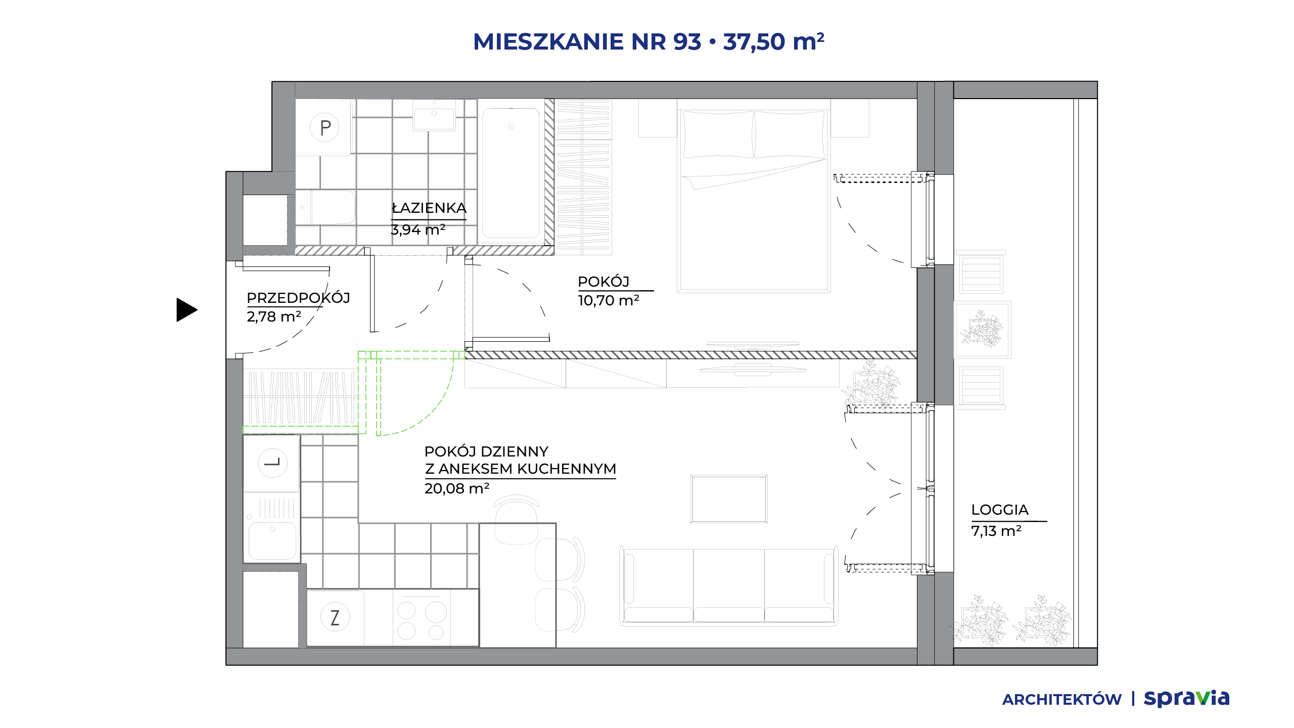 Architektów – inwestycja Spravia - lokal 93, budynek B1