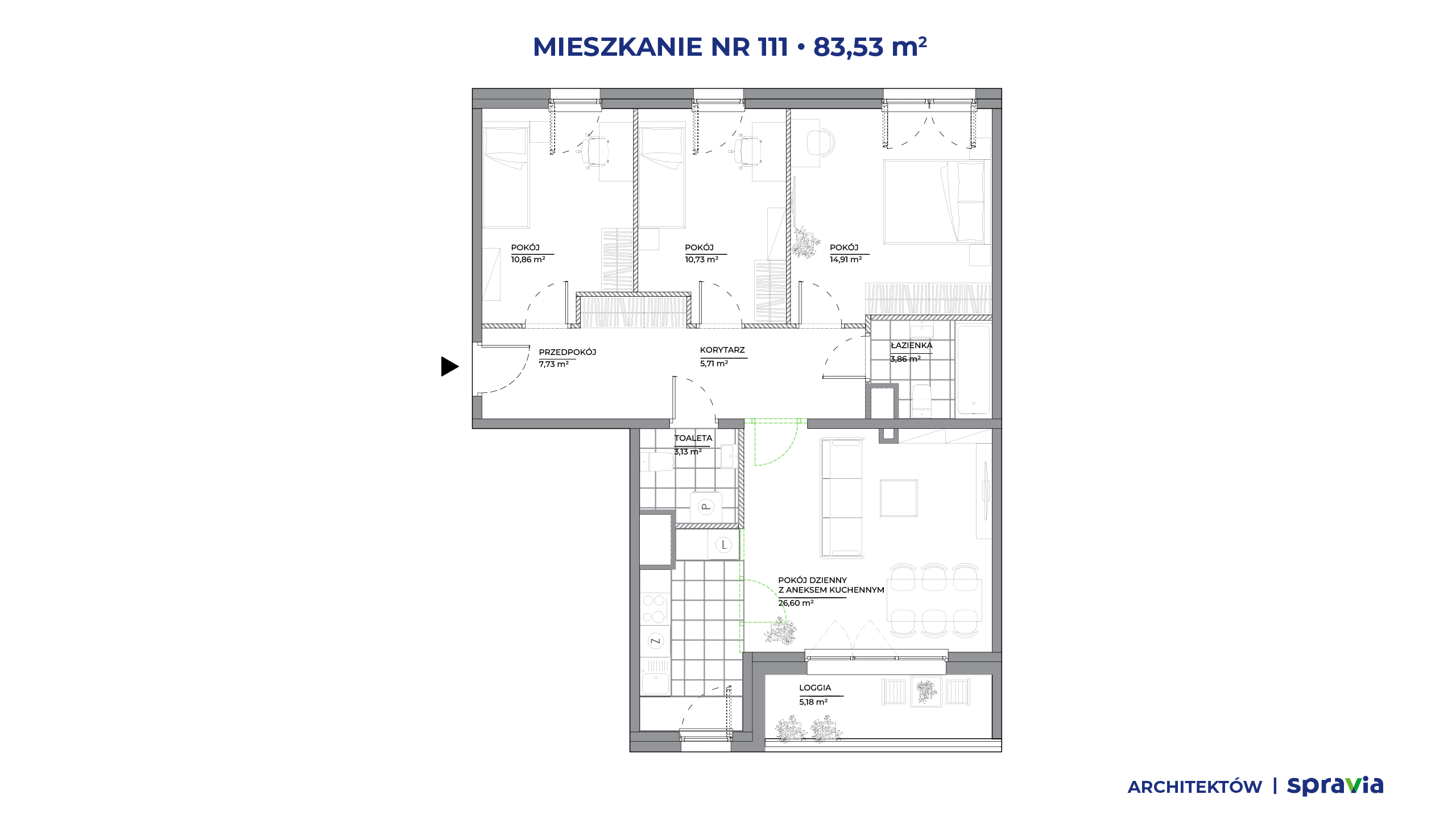 Architektów – inwestycja Spravia - lokal 111, budynek B1