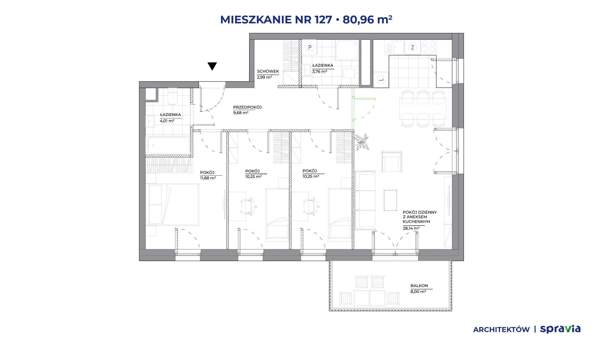 Architektów – inwestycja Spravia - lokal 127, budynek A