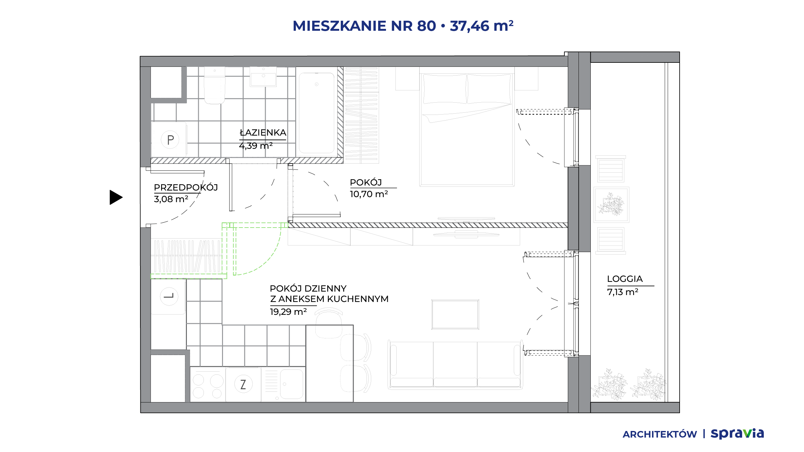 Architektów – inwestycja Spravia - lokal 80, budynek B1