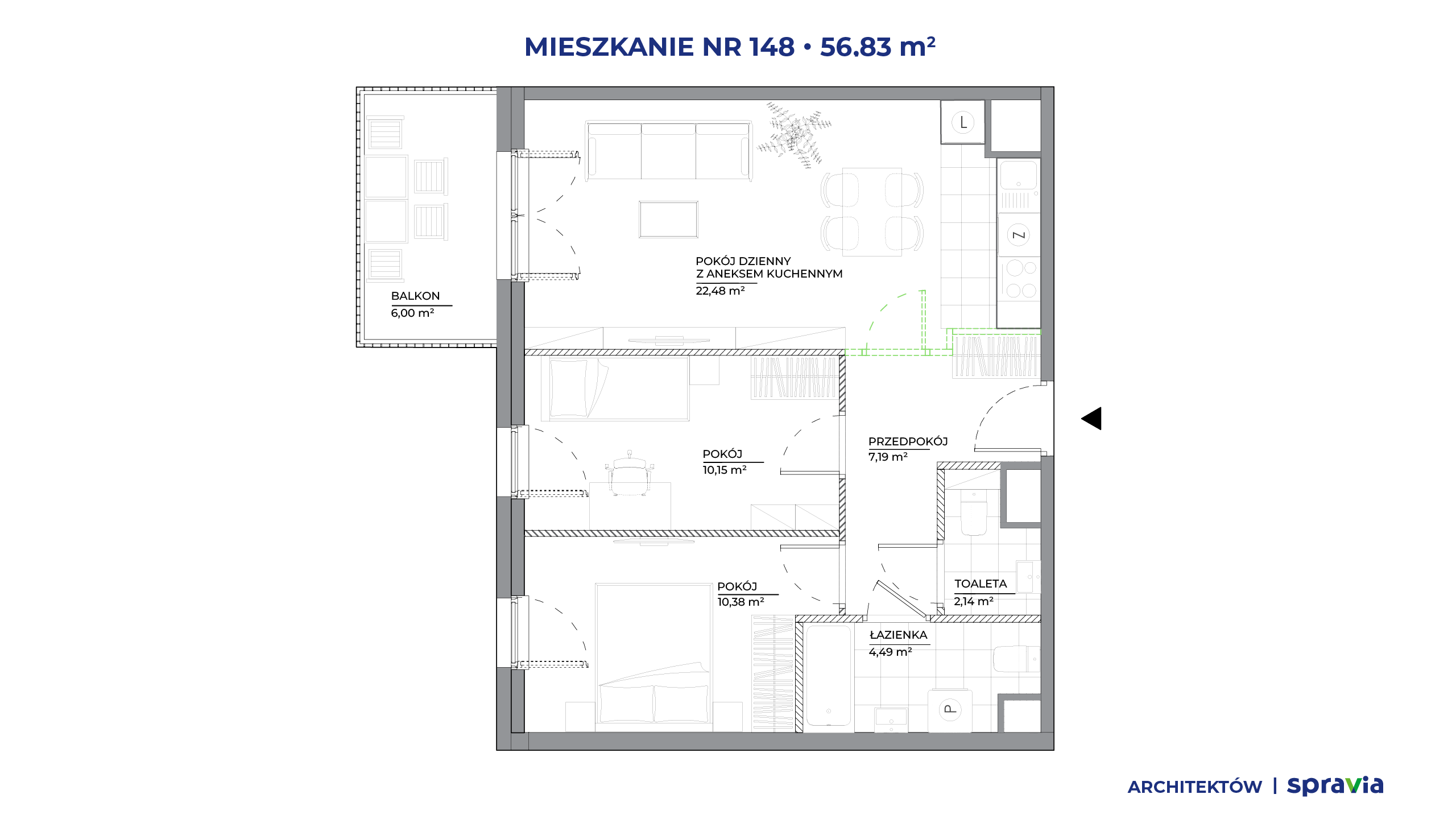 Architektów – inwestycja Spravia - lokal 148, budynek A