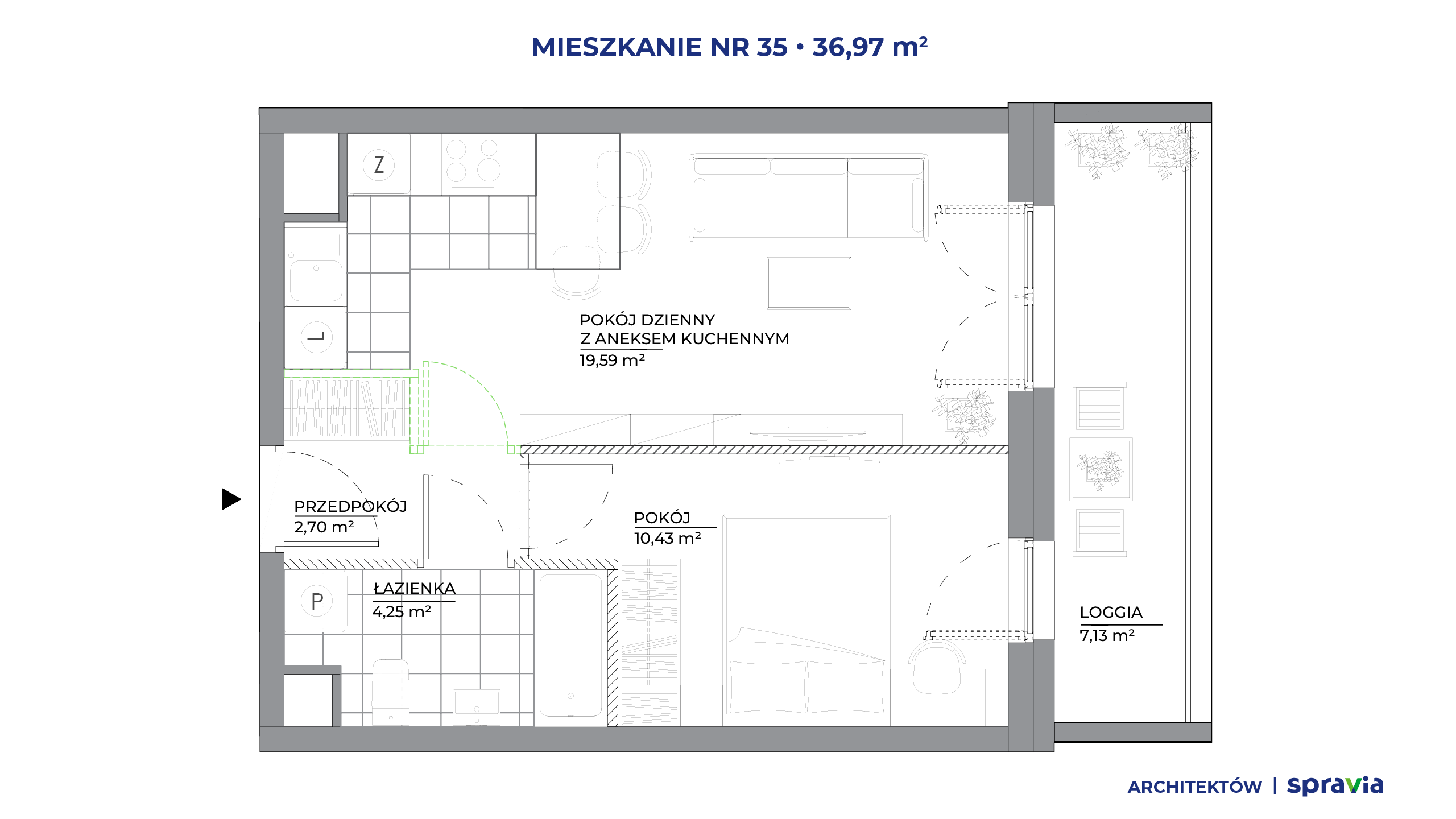 Architektów – inwestycja Spravia - lokal 35, budynek B1