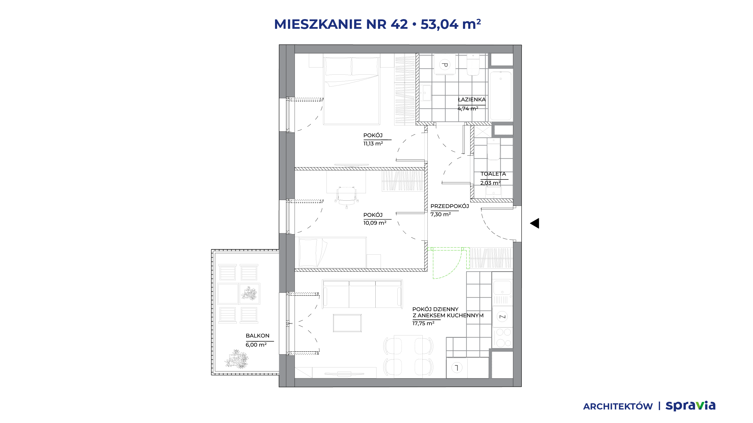 Architektów – inwestycja Spravia - lokal 42, budynek B1