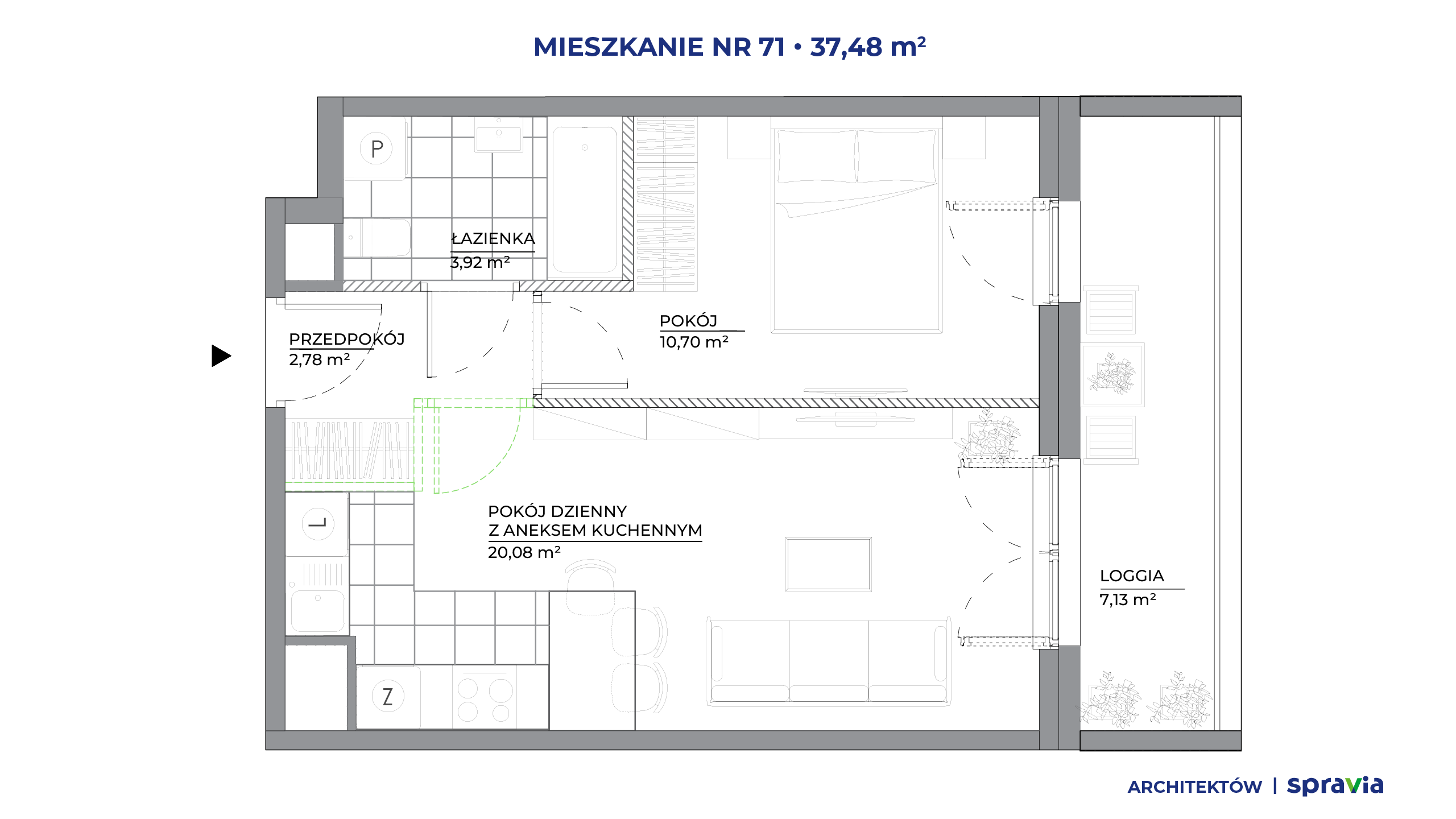 Architektów – inwestycja Spravia - lokal 71, budynek B1
