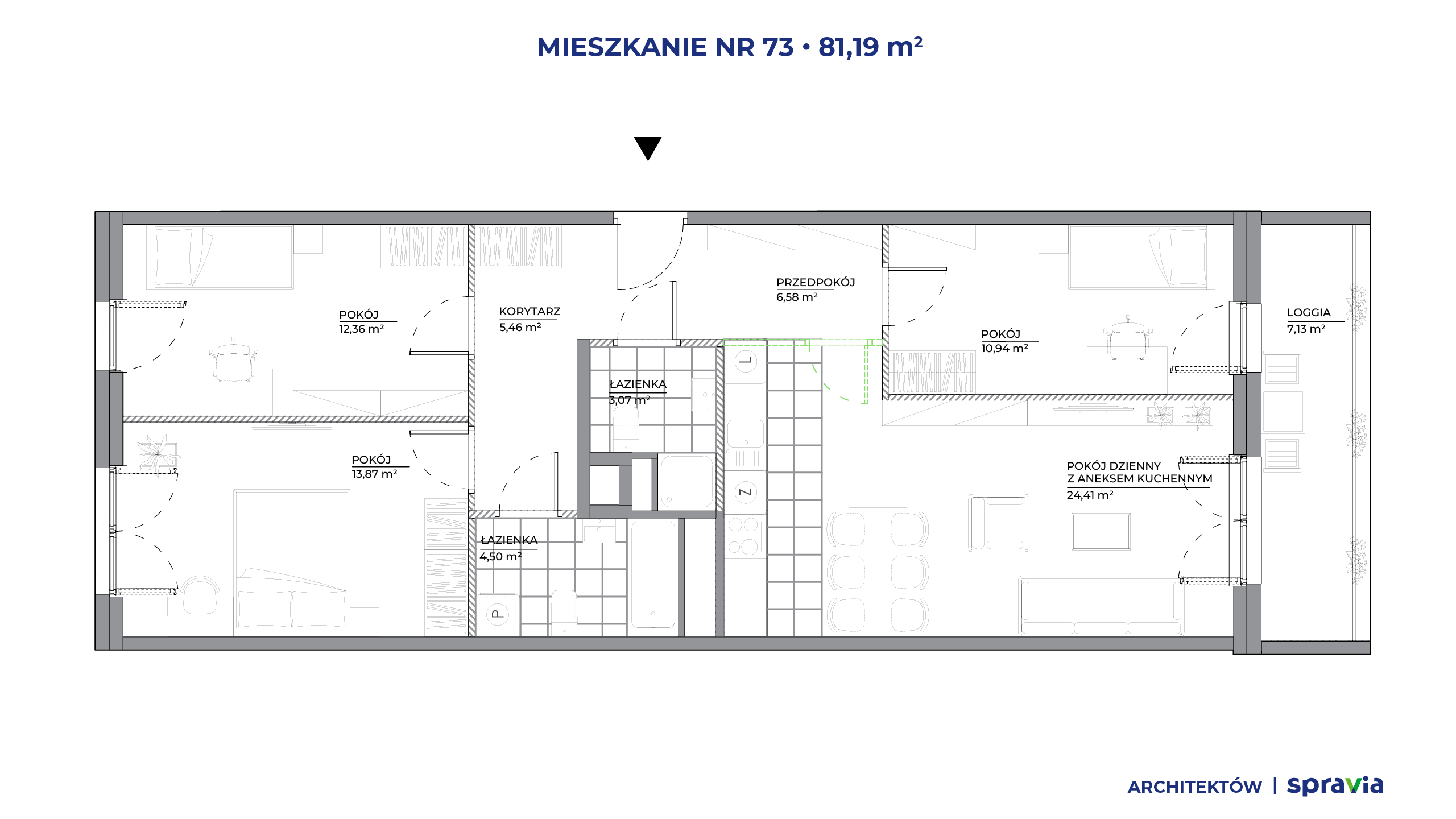 Architektów – inwestycja Spravia - lokal 73, budynek B1