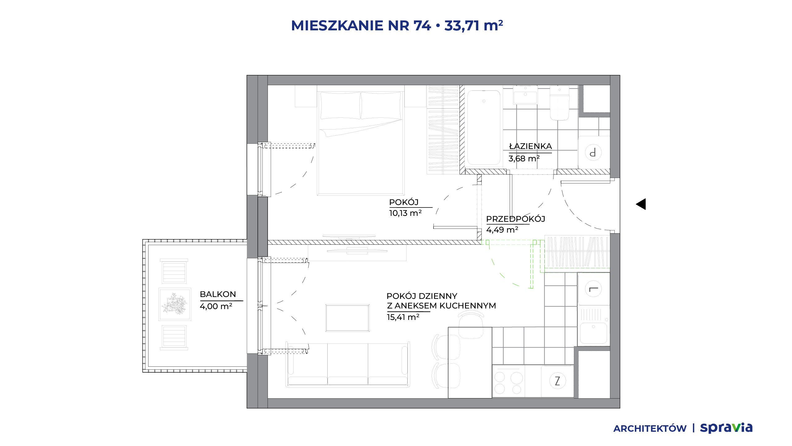 Architektów – inwestycja Spravia - lokal 74, budynek B1