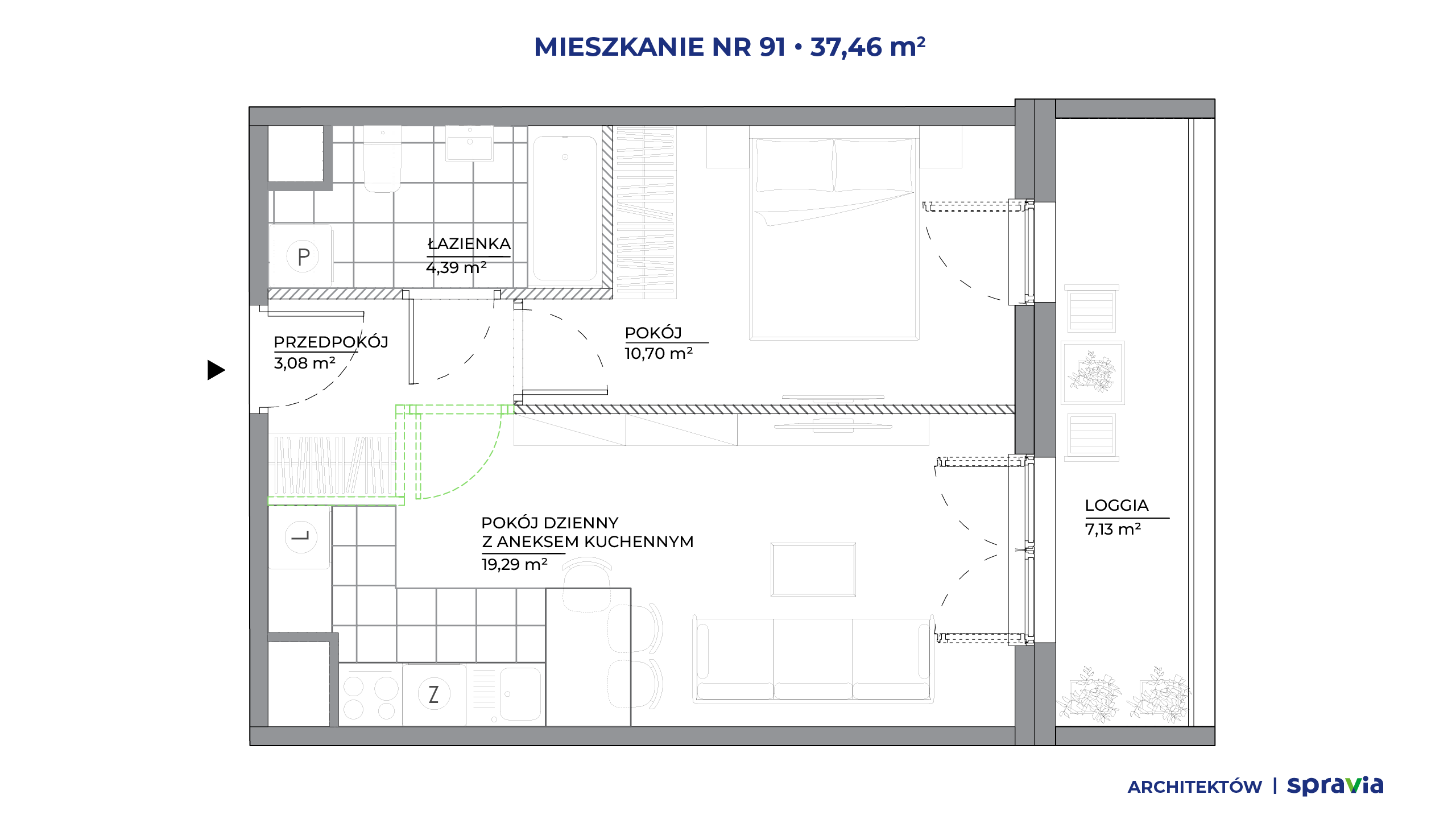 Architektów – inwestycja Spravia - lokal 91, budynek B1
