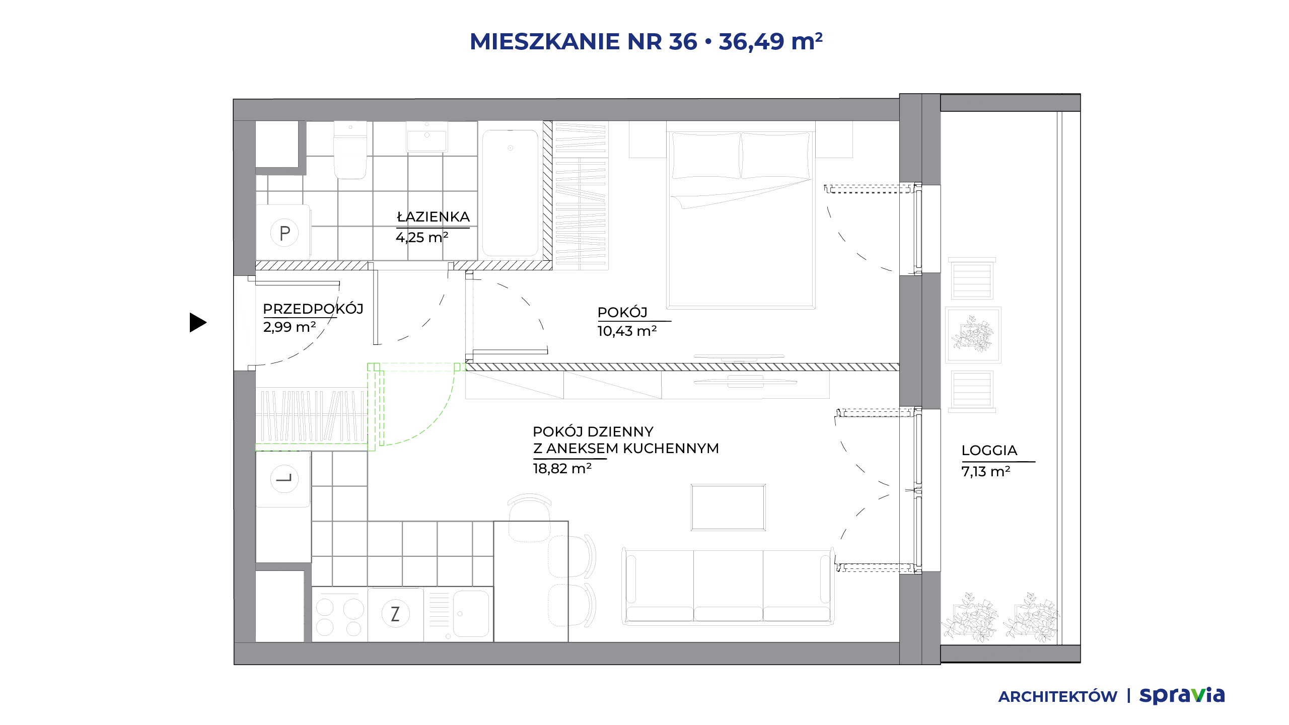 Architektów – inwestycja Spravia - lokal 36, budynek B1