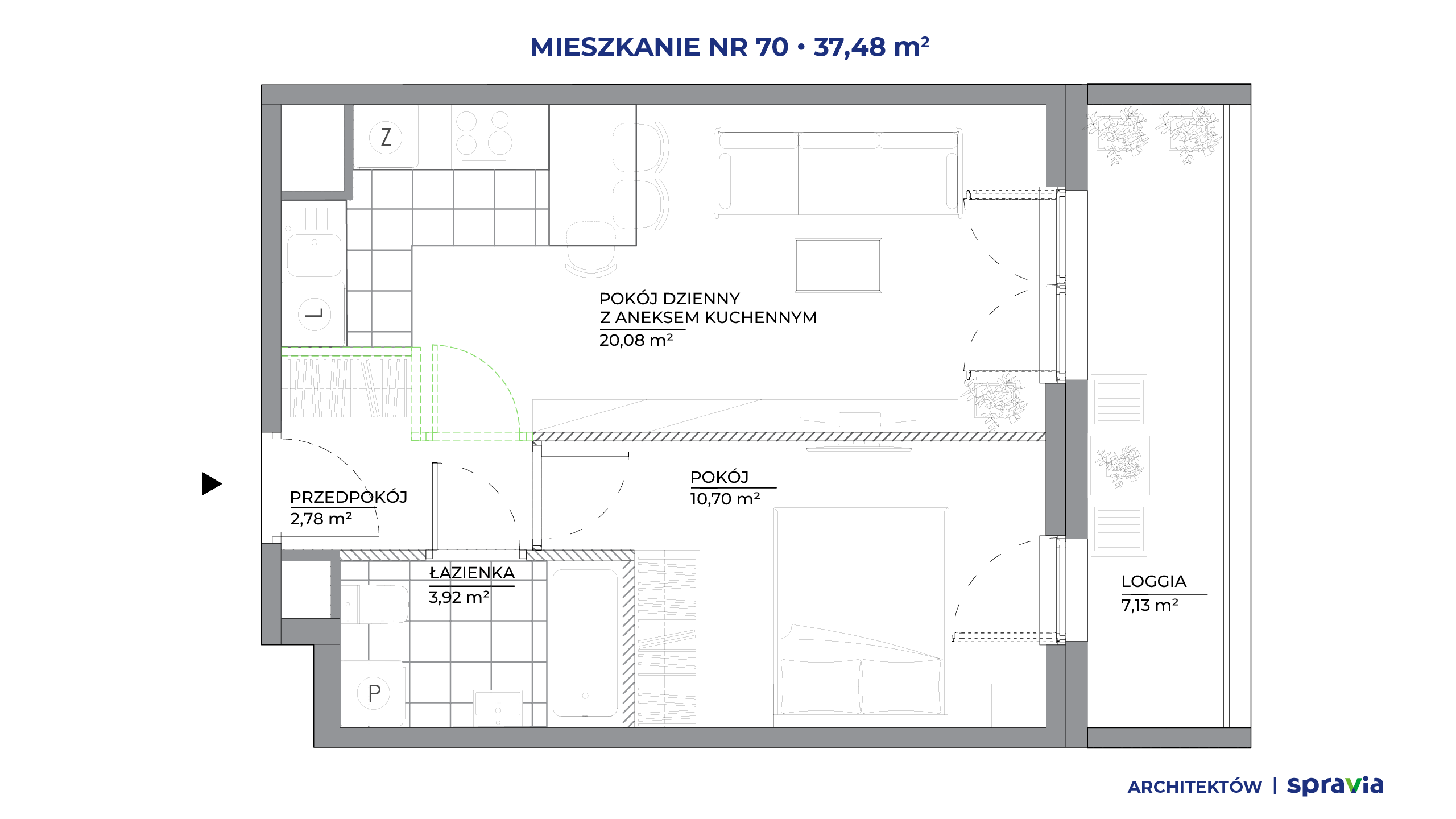 Architektów – inwestycja Spravia - lokal 70, budynek B1