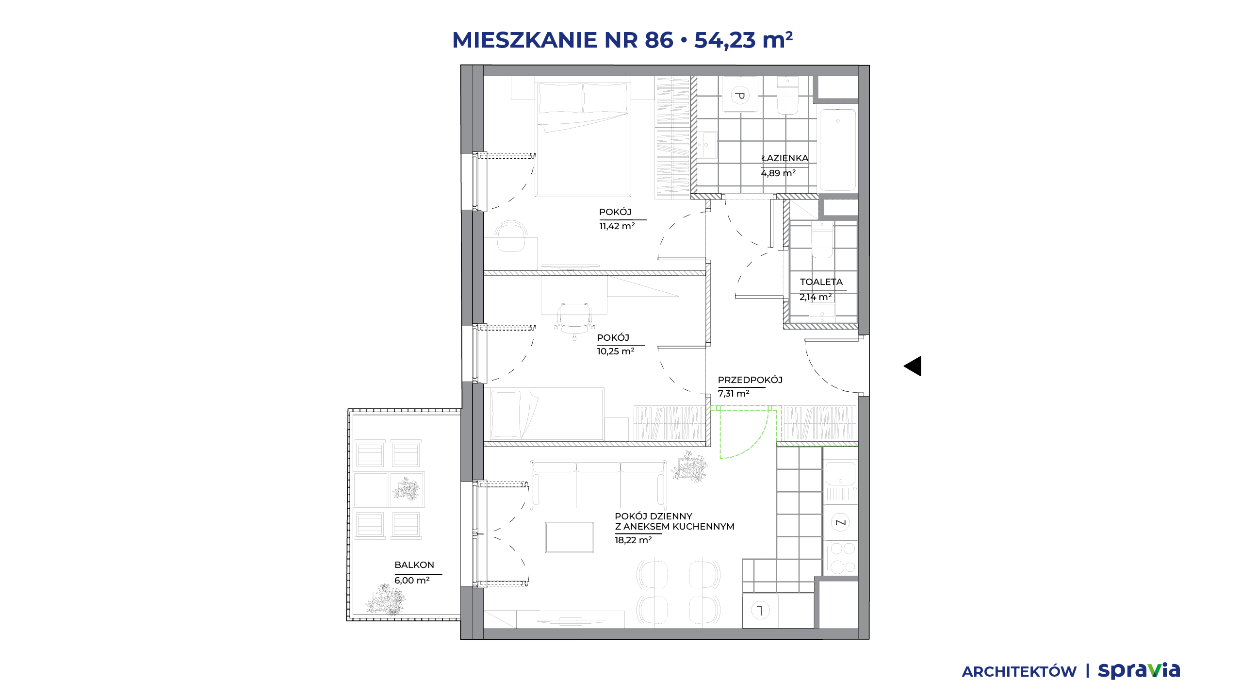 Architektów – inwestycja Spravia - lokal 86, budynek B1