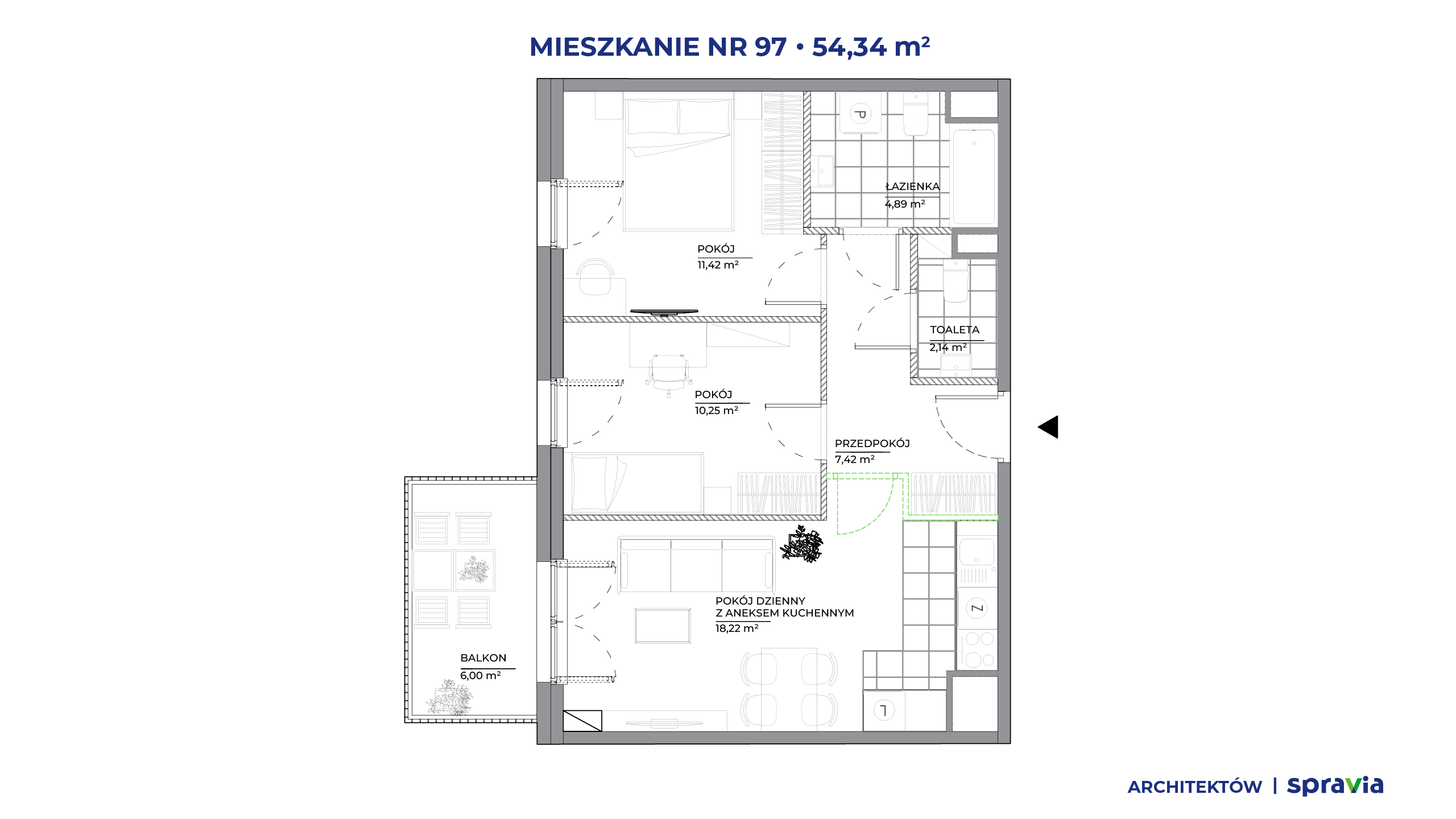 Architektów – inwestycja Spravia - lokal 97, budynek B1