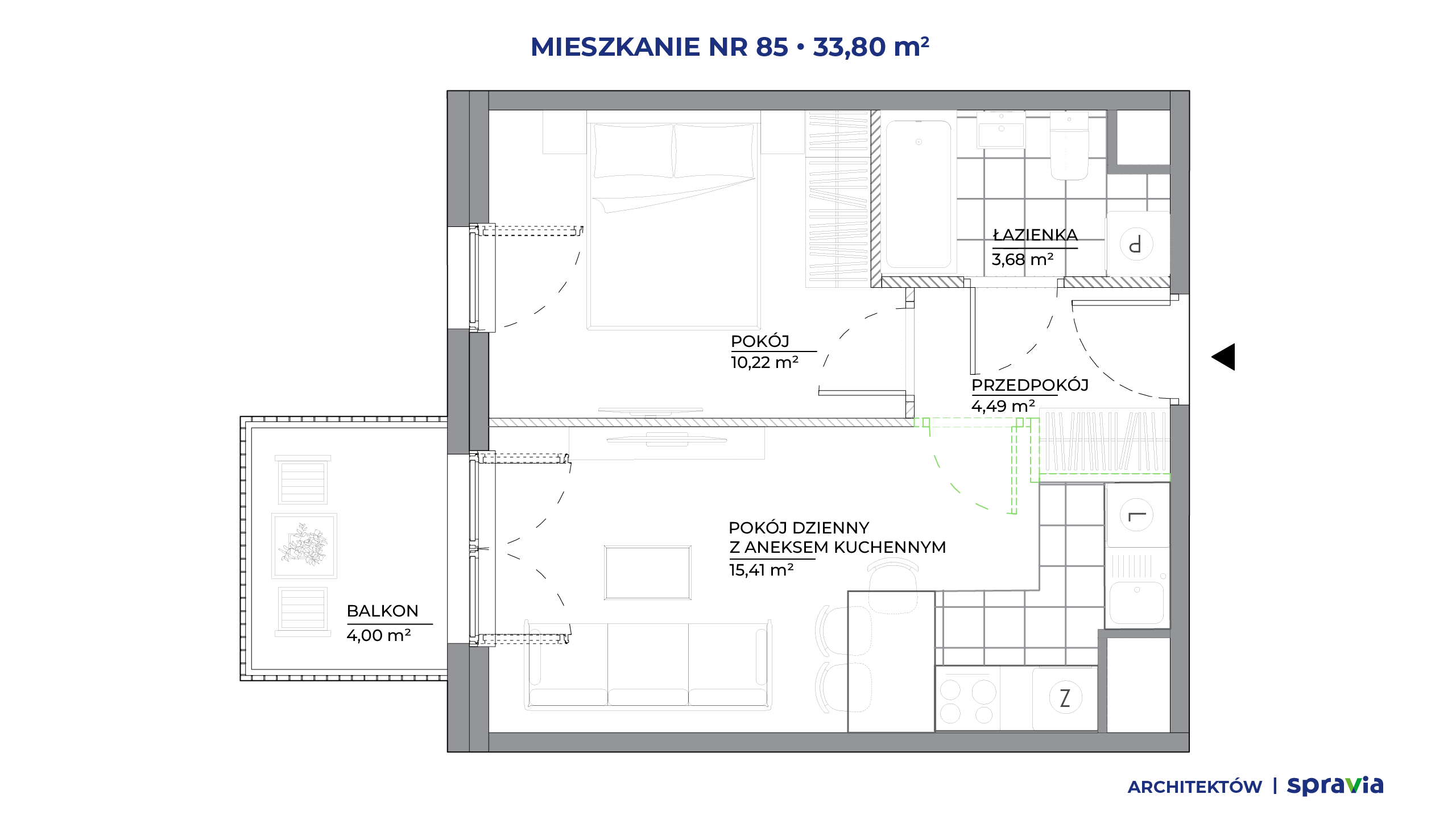 Architektów – inwestycja Spravia - lokal 85, budynek B1