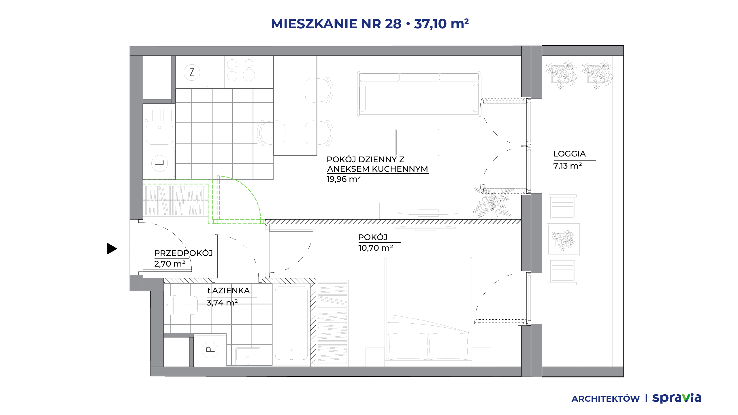 Architektów – inwestycja Spravia - lokal 28, budynek B1