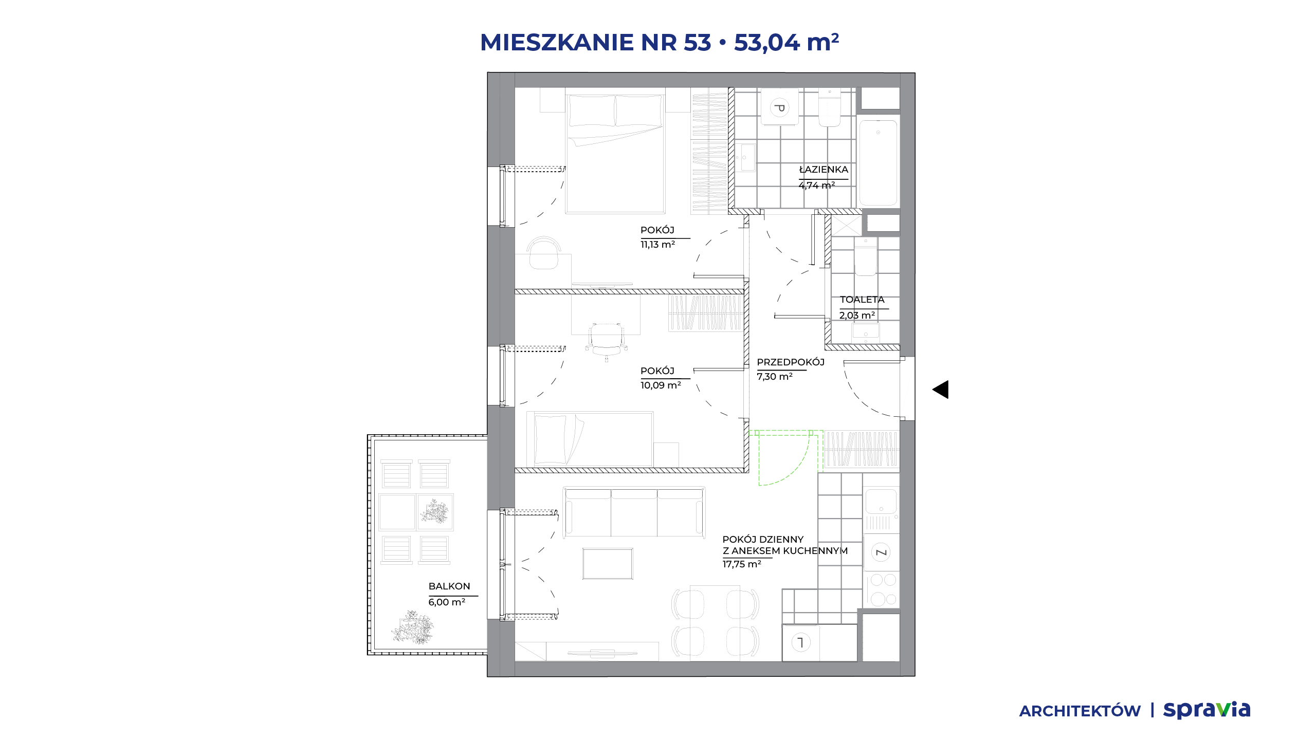 Architektów – inwestycja Spravia - lokal 53, budynek B1