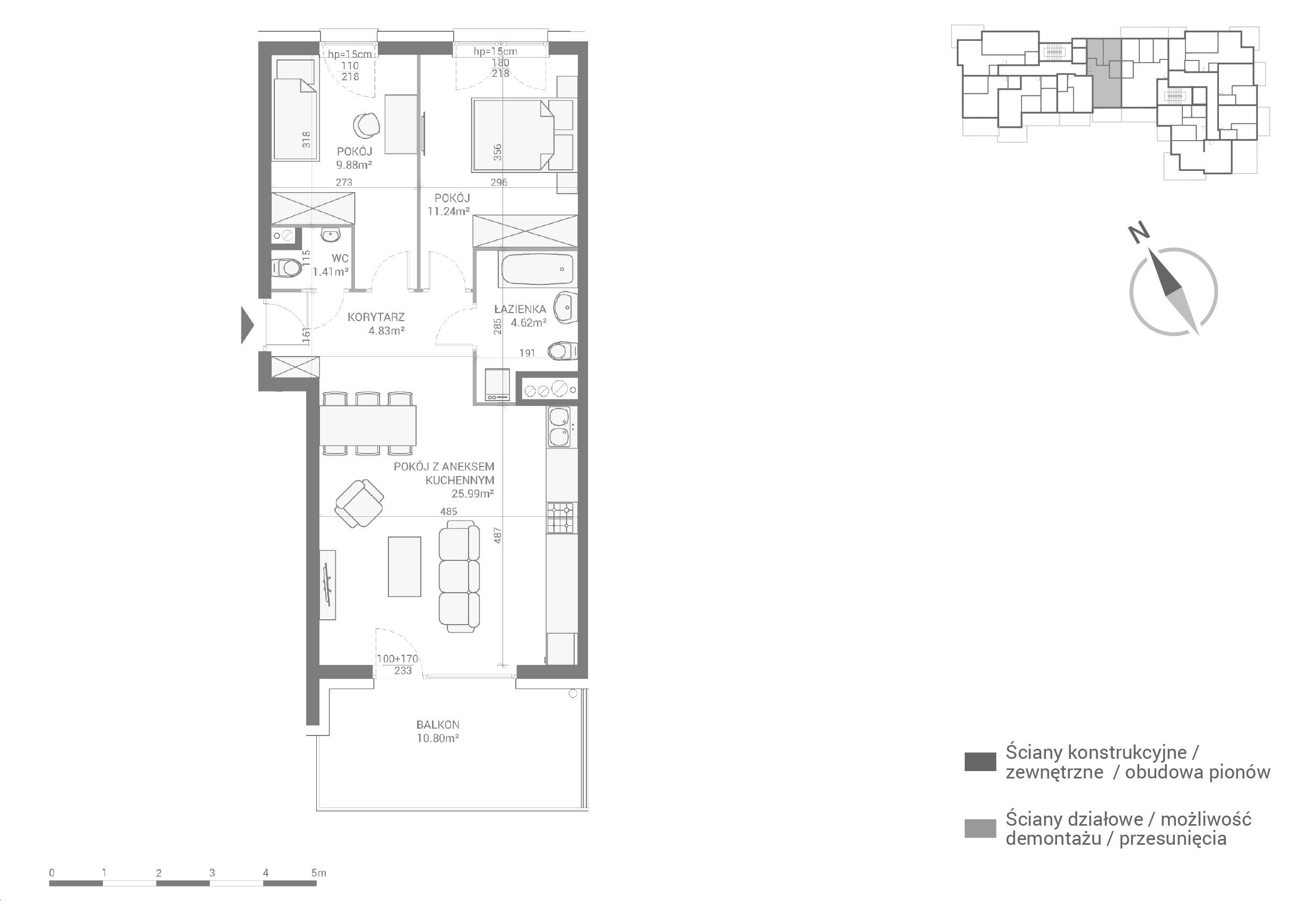 Apartamenty Przystań - lokal M44, budynek F