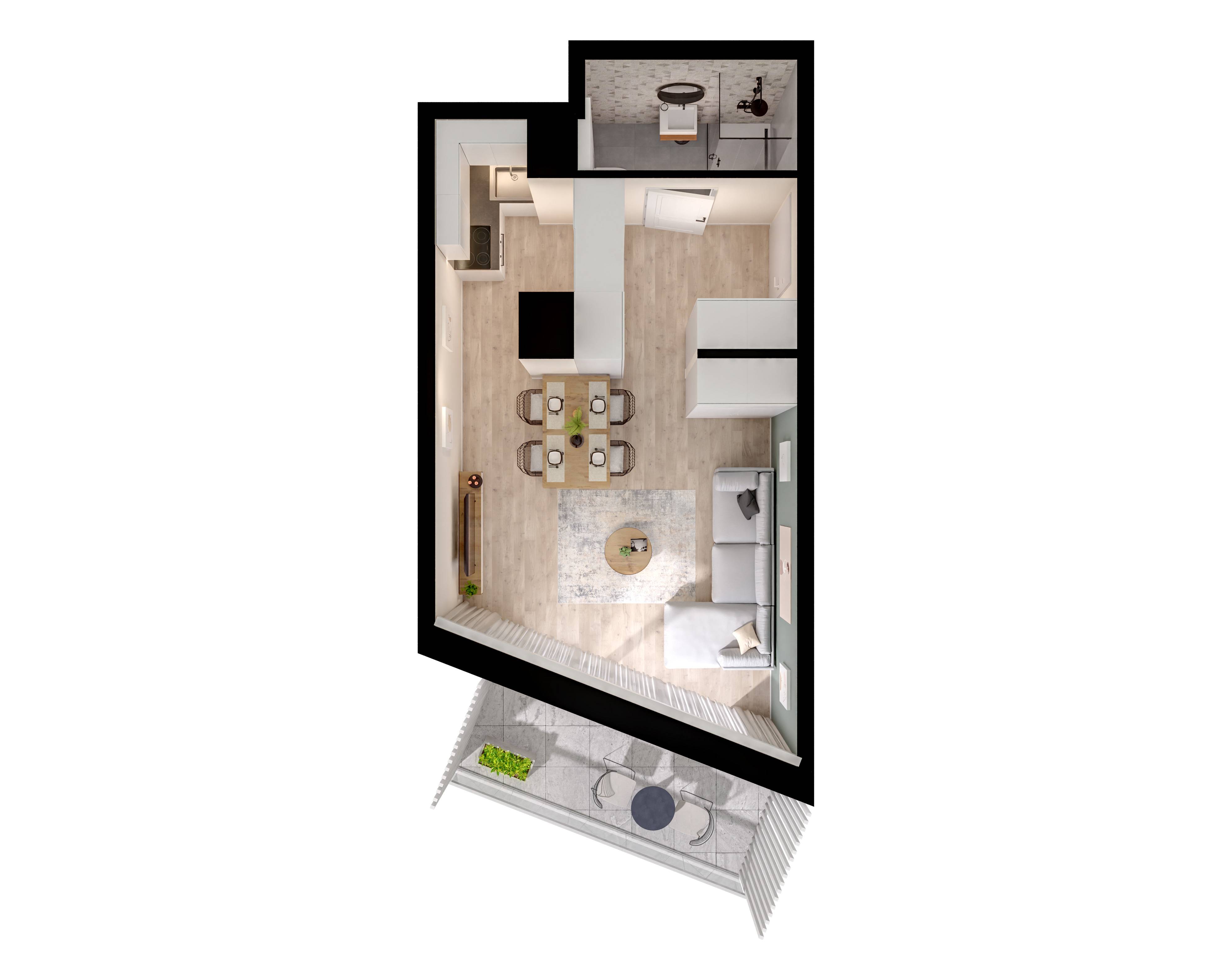 Unikat Apartamenty – inwestycja Rutkowski Development - lokal M8, budynek F