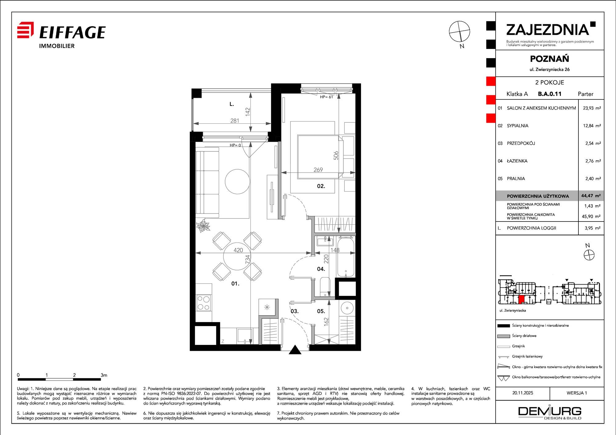 Zajezdnia – inwestycja Eiffage Immobilier - lokal B.A.0.11, budynek B